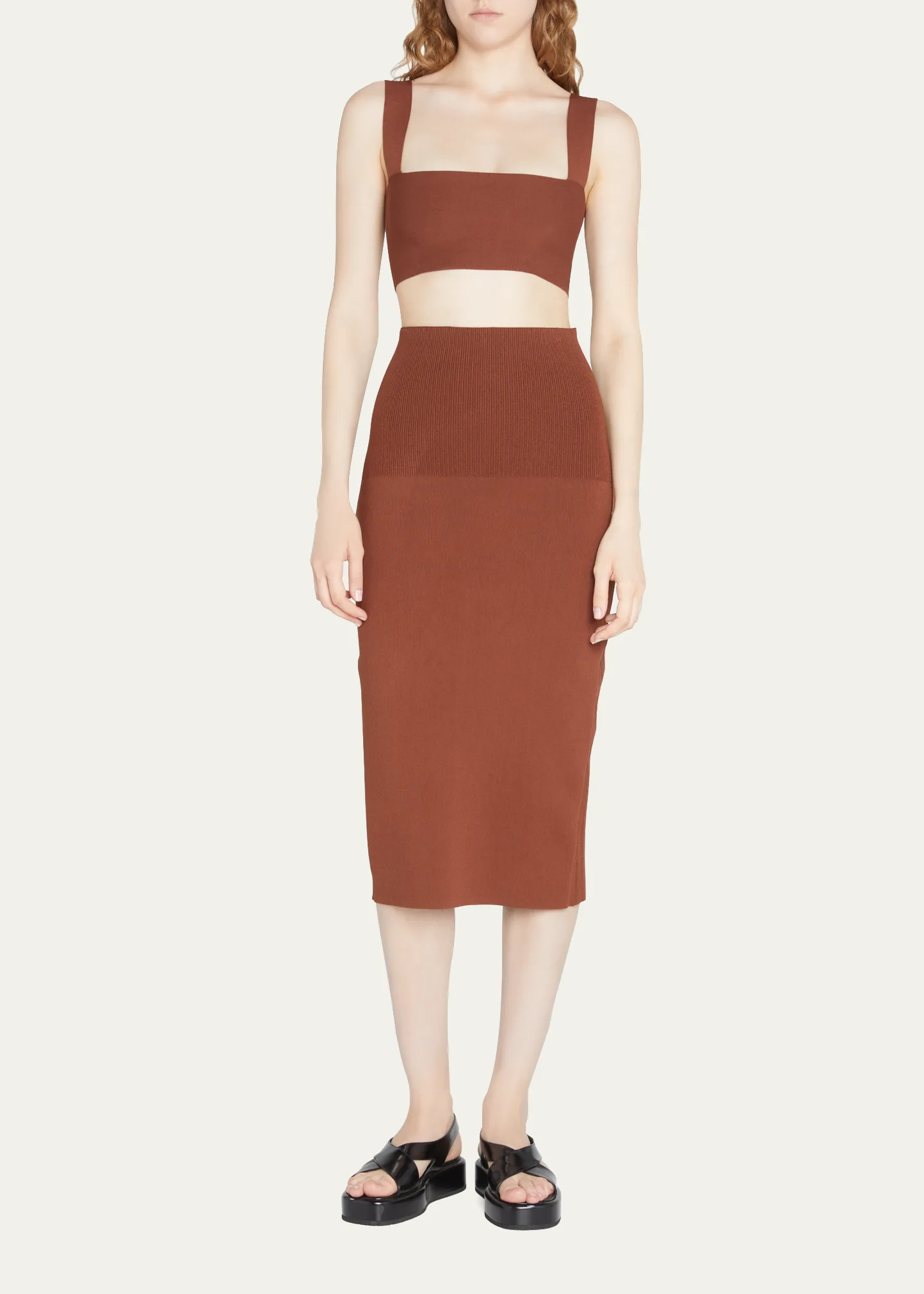 VB Body Pencil Maxi Skirt