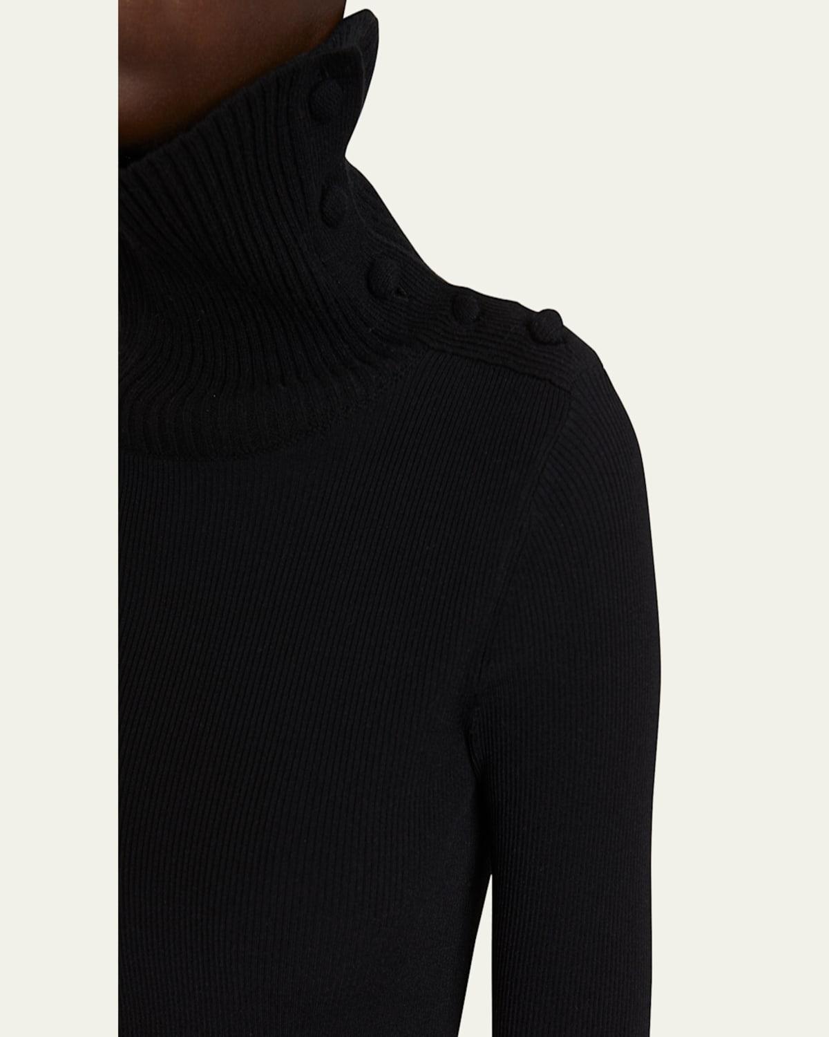 Daxton Rib-Knit Turtleneck Top