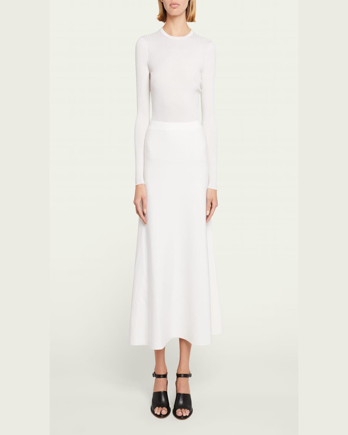 Freddie Midi Wool-Cashmere Skirt