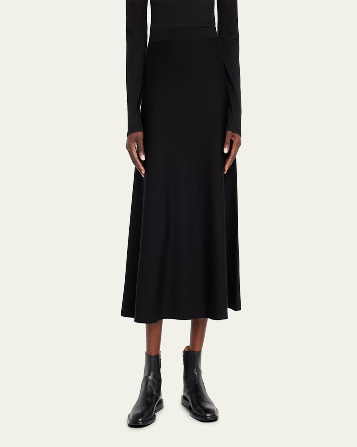 Freddie Midi Wool-Cashmere Skirt