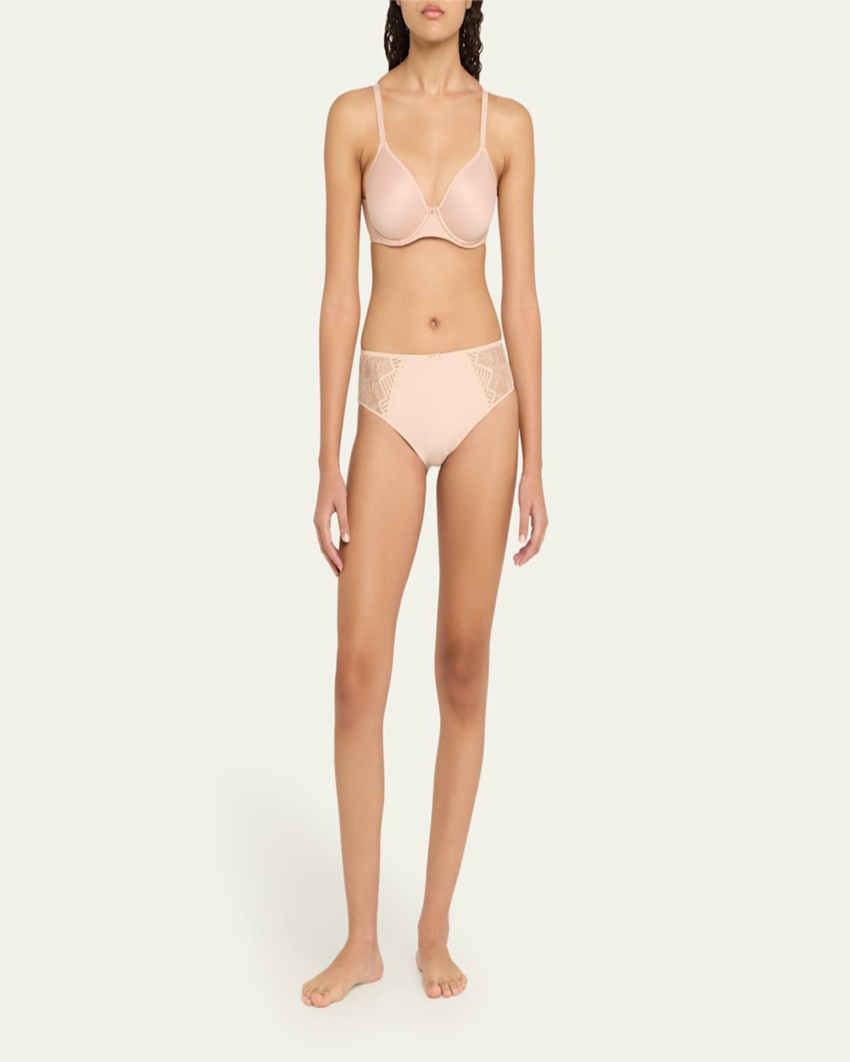 Lace-Paneled Bikini Briefs