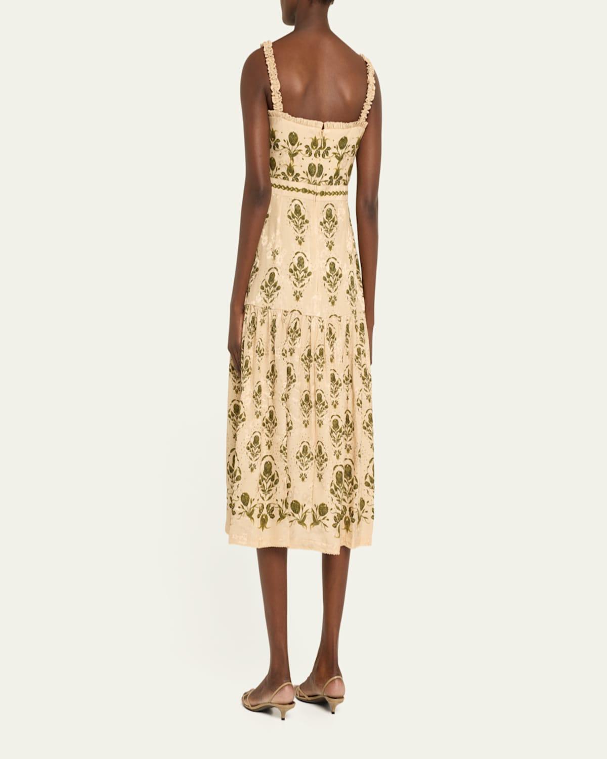 Nispero Relato Embroidered Maxi Dress