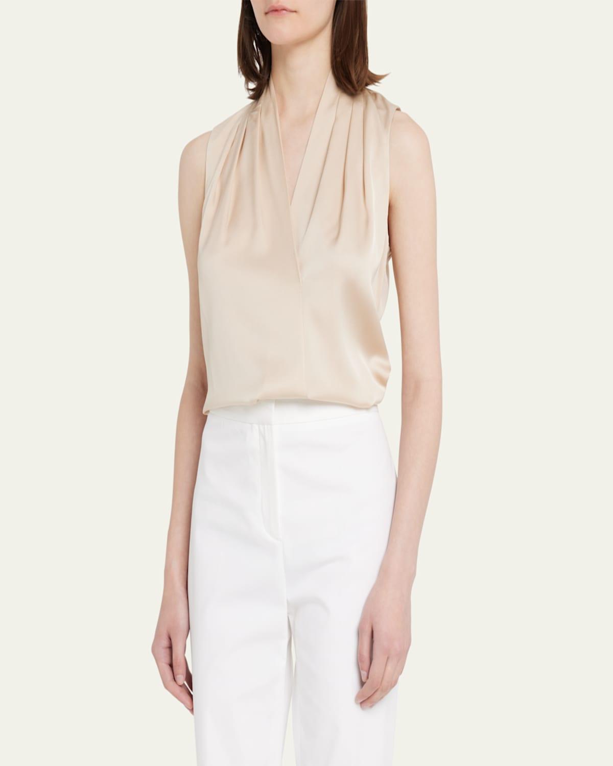 Mila Silk-Stretch Sleeveless Top