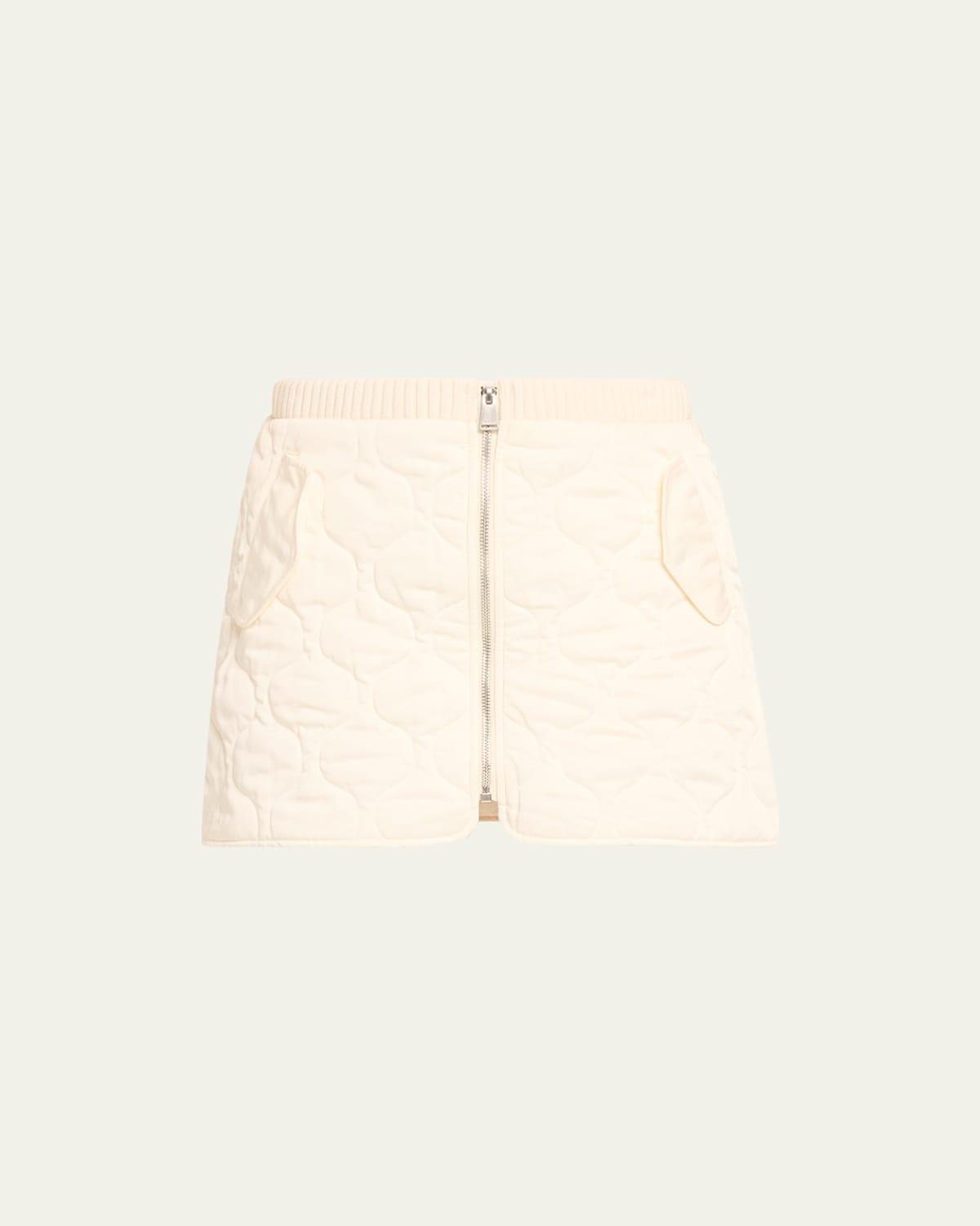 Ripley Quilted Combo Knit Mini Skirt