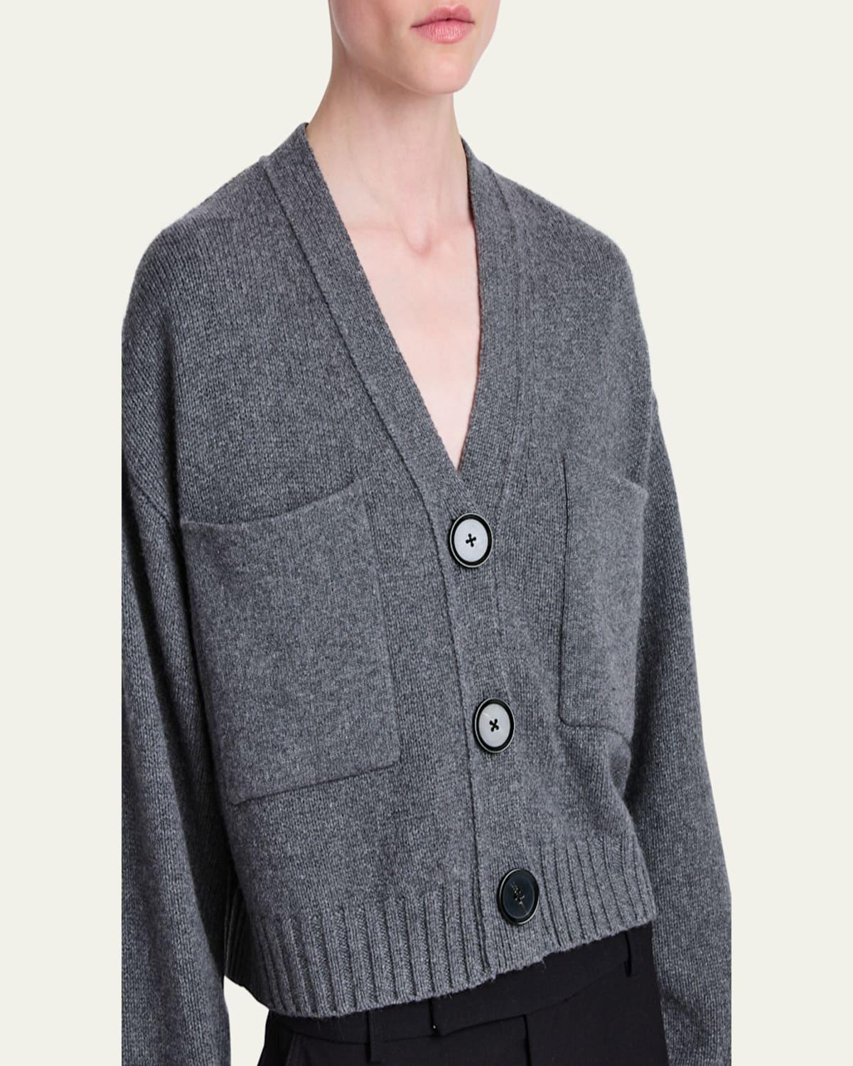 Sofia Cashmere Wool Cropped Cardigan