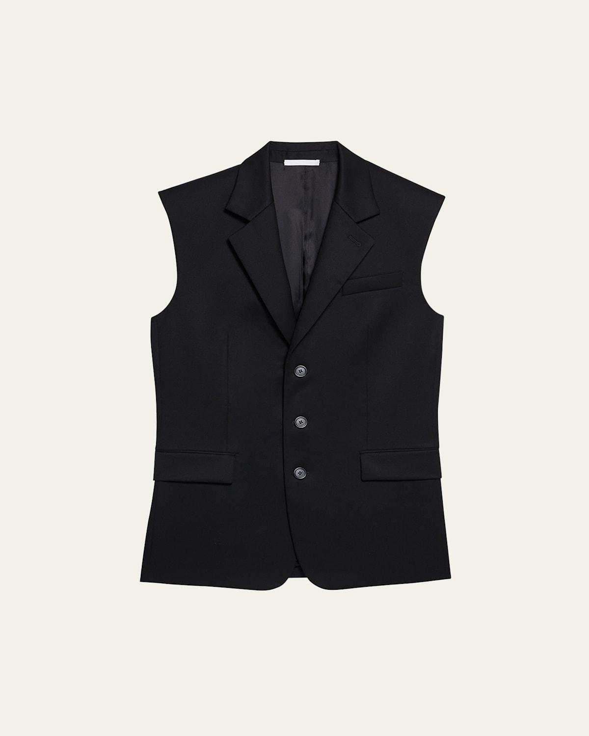 Men's Sleeveless Wool Blazer