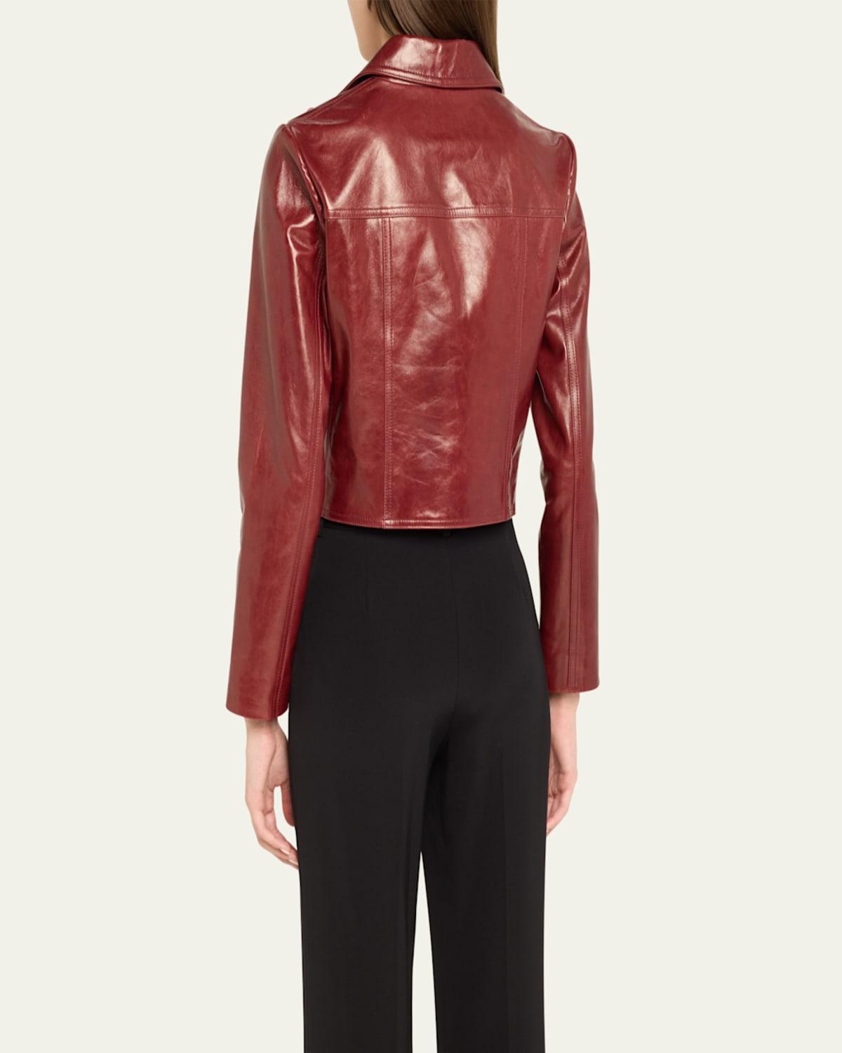 Astra Cropped Leather Jacket