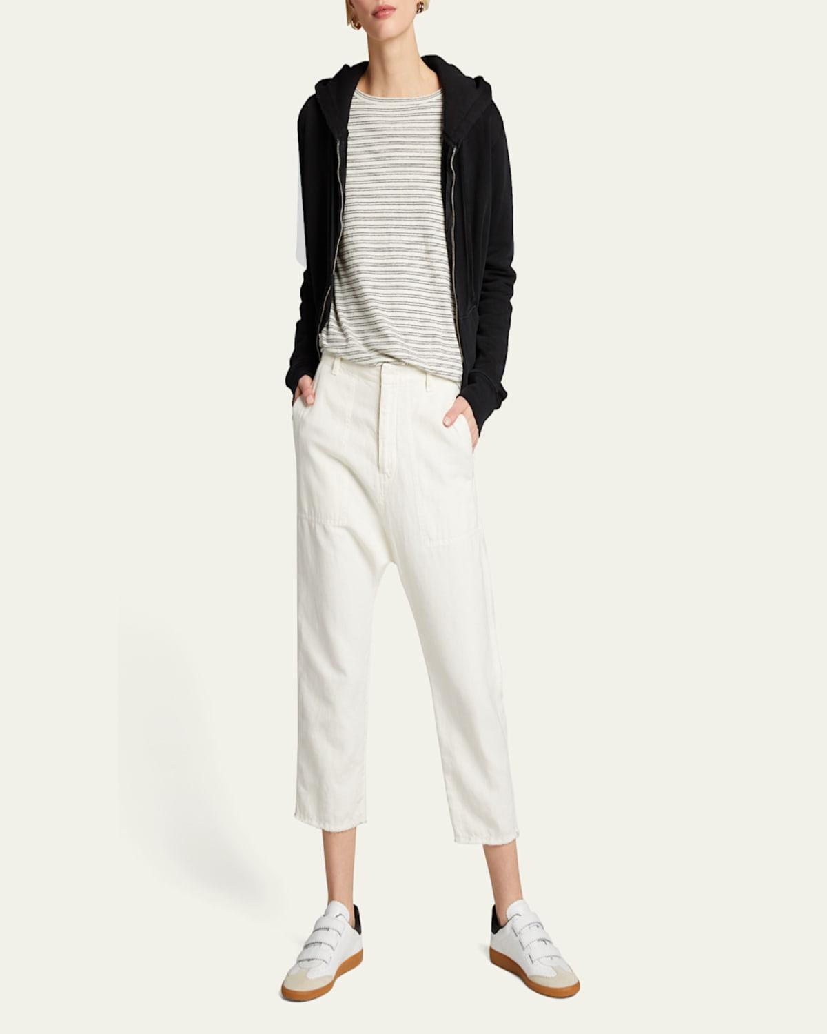 Luna Cotton-Linen Cropped Pants