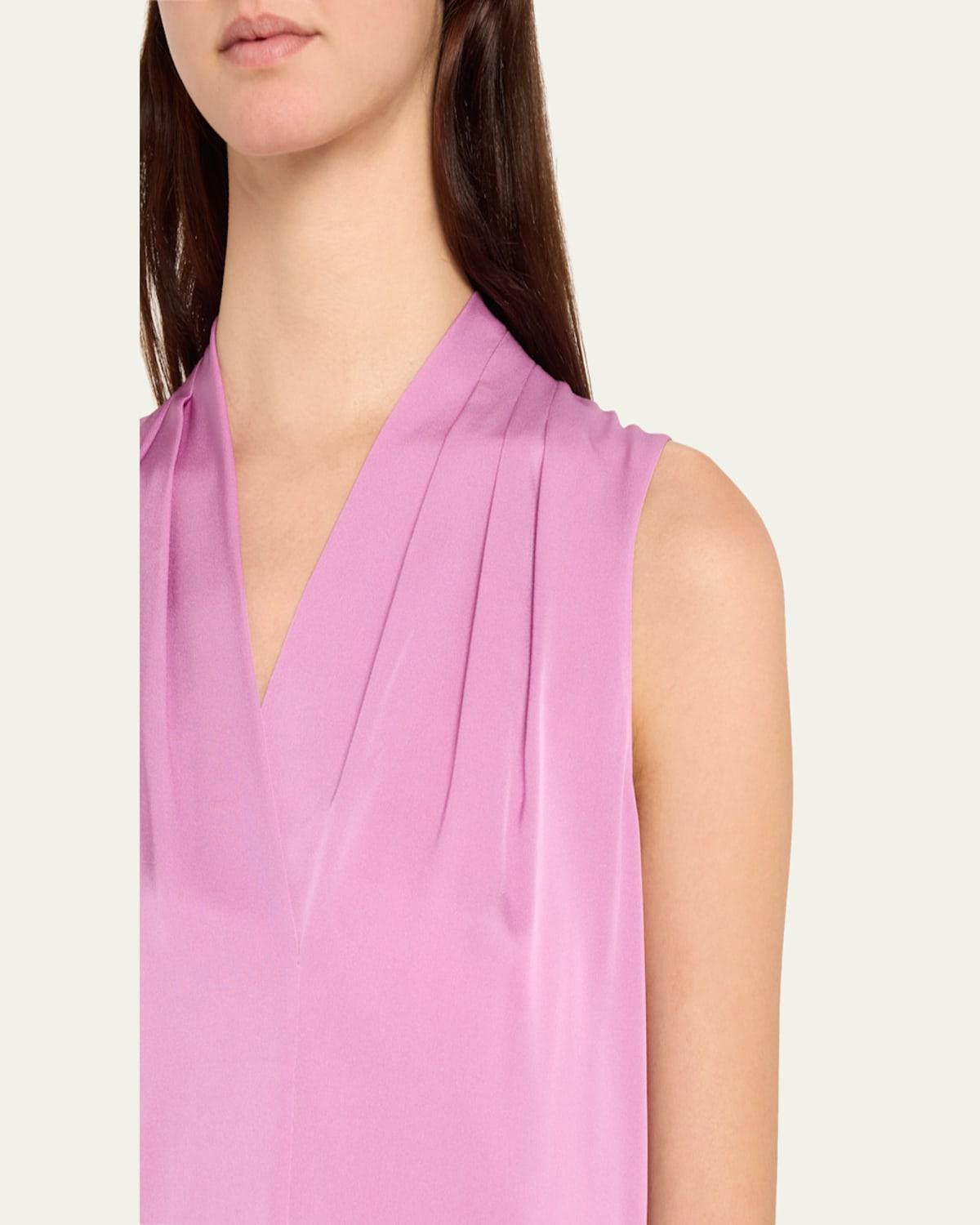 Mila Silk-Stretch Sleeveless Top