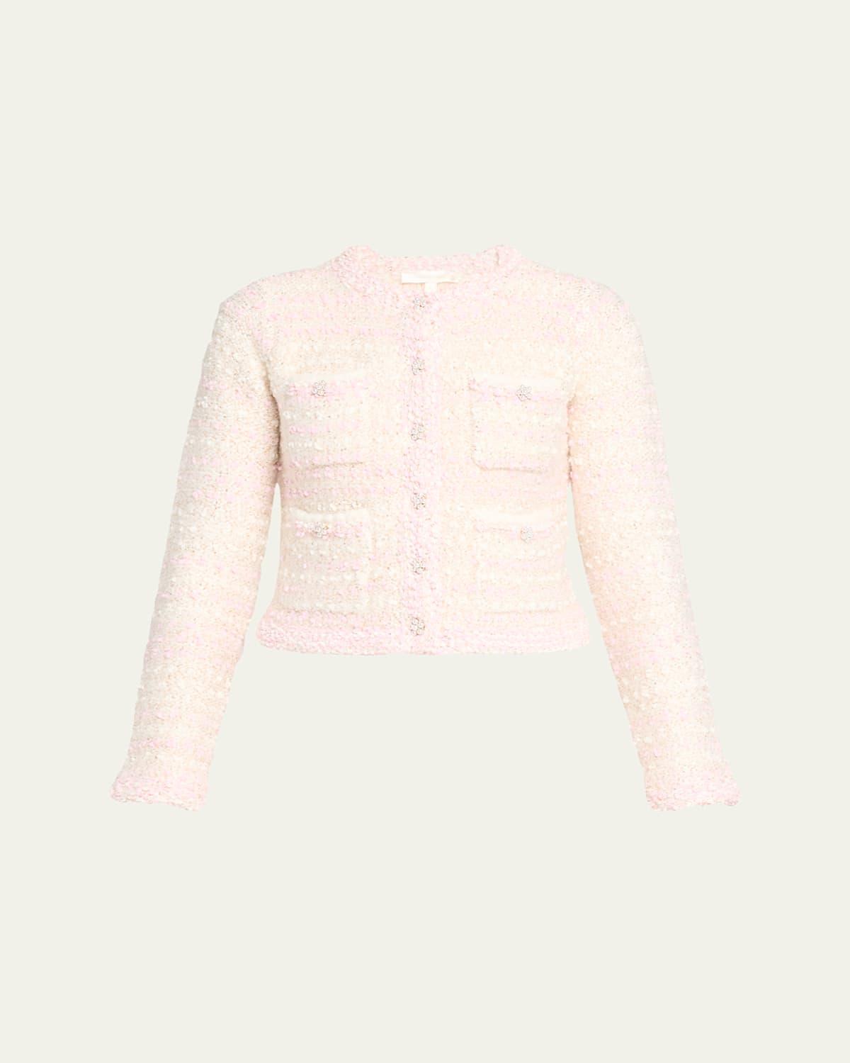 Blanca Paillette Bouclé Knit Cardigan