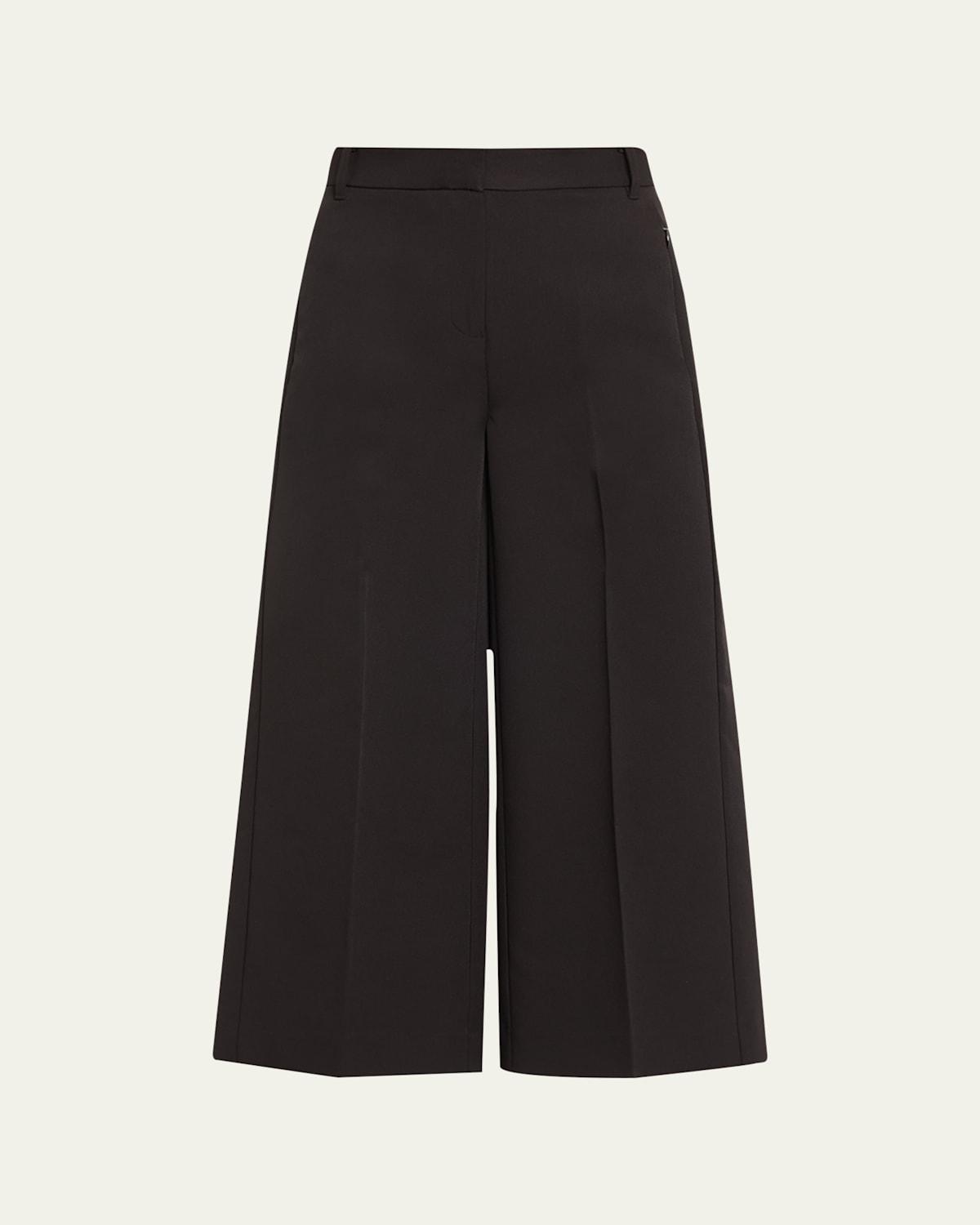 Melody Cropped Straight-Leg Twill Pants