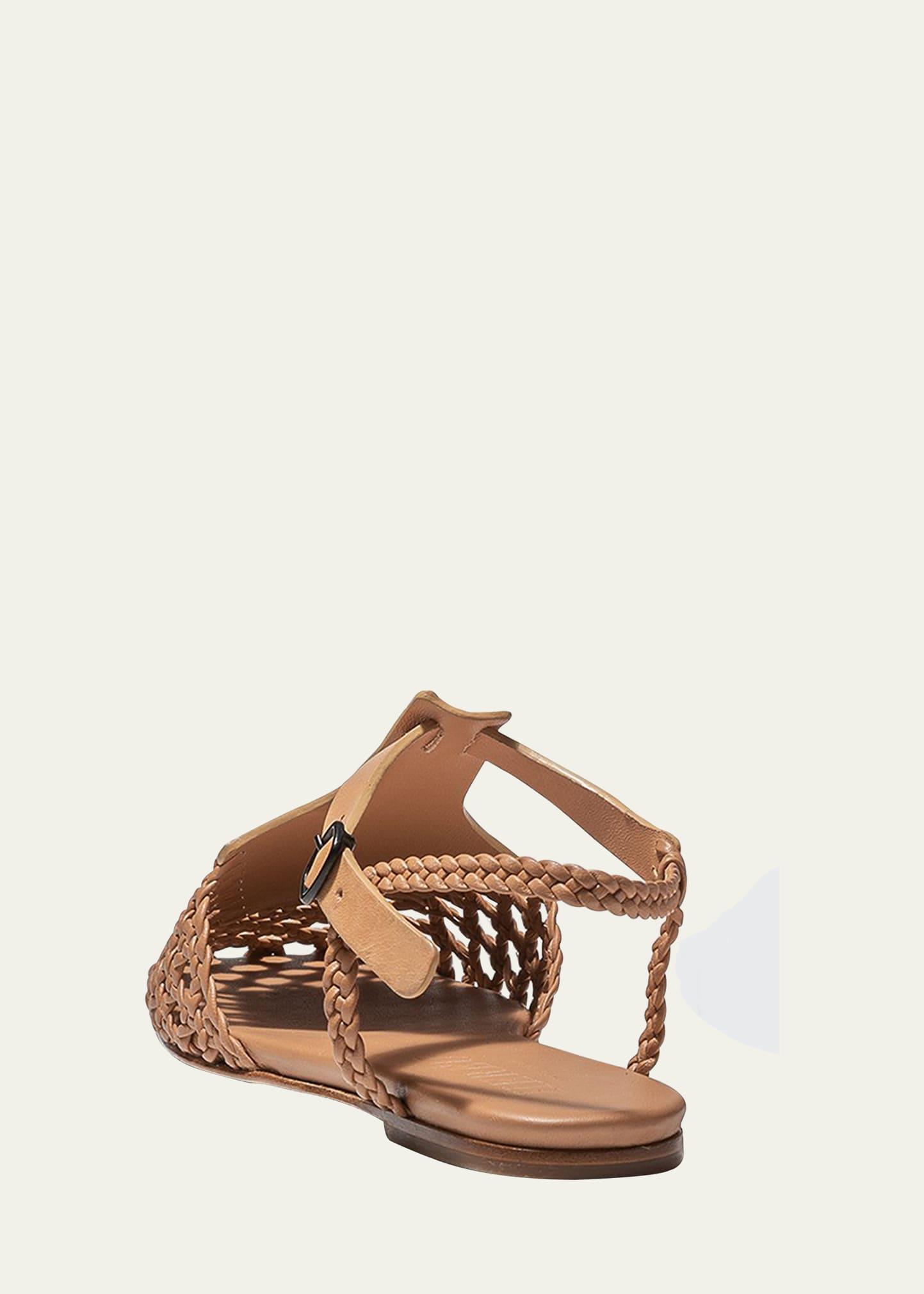 Reixa Hand-Woven Flat T-Bar Sandals