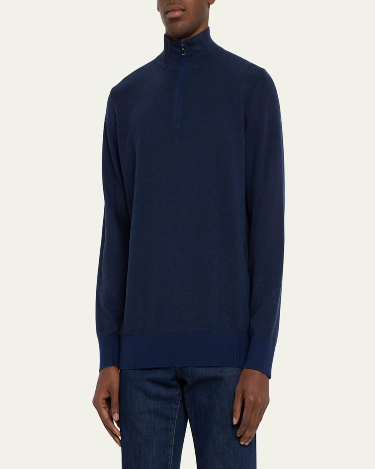 Men's Roadster 1/4-Zip Cashmere Sweater