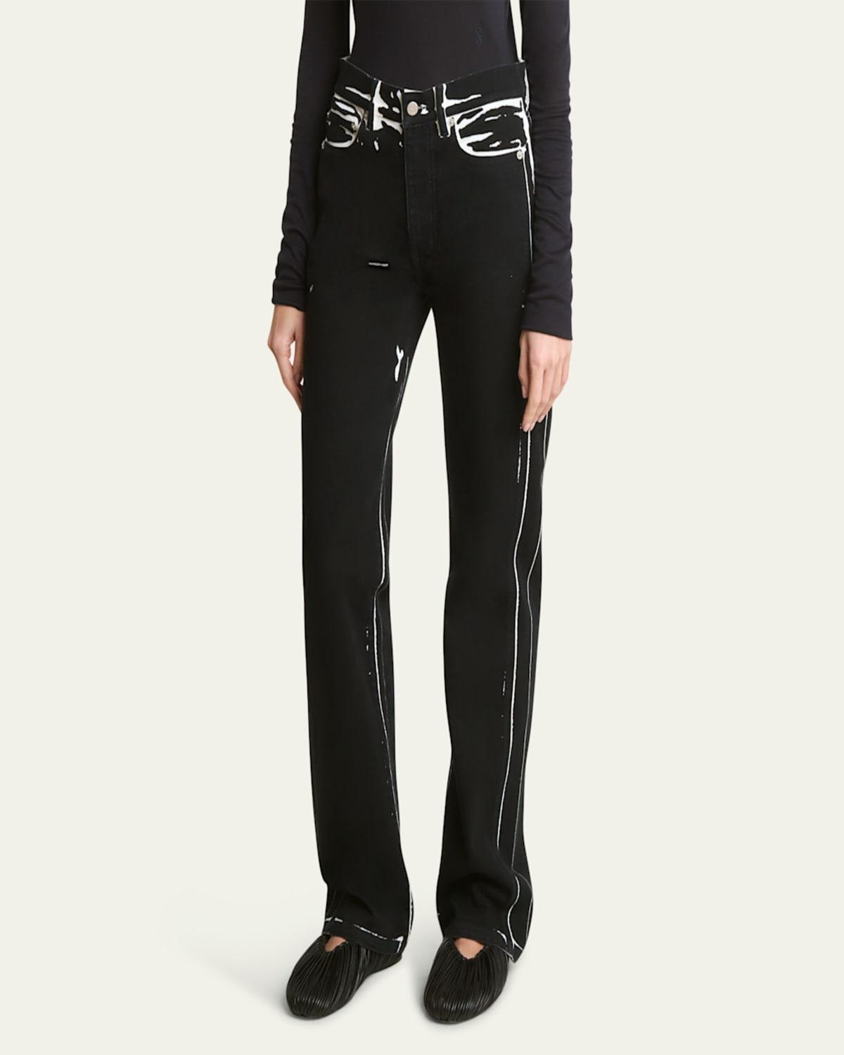 Ryman Printed Straight Leg Jeans