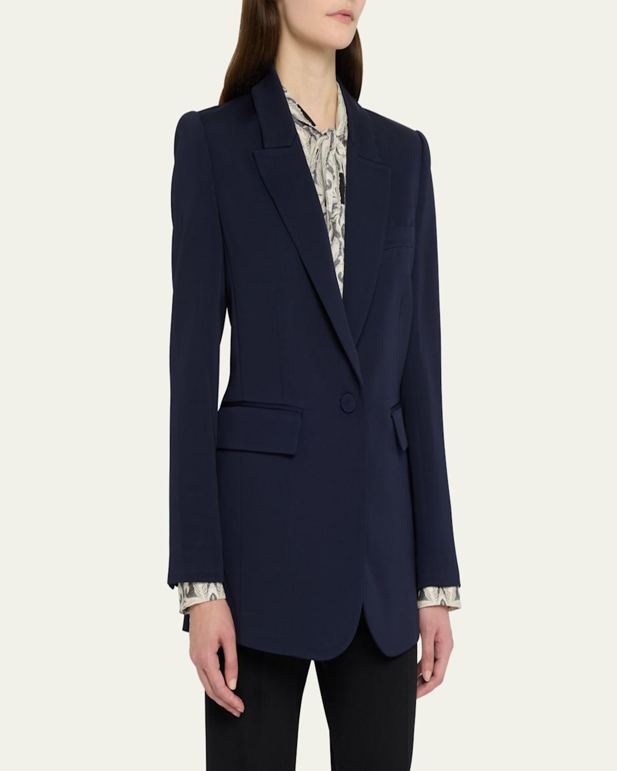 Berlin Single-Button Stretch Viscose Jacket