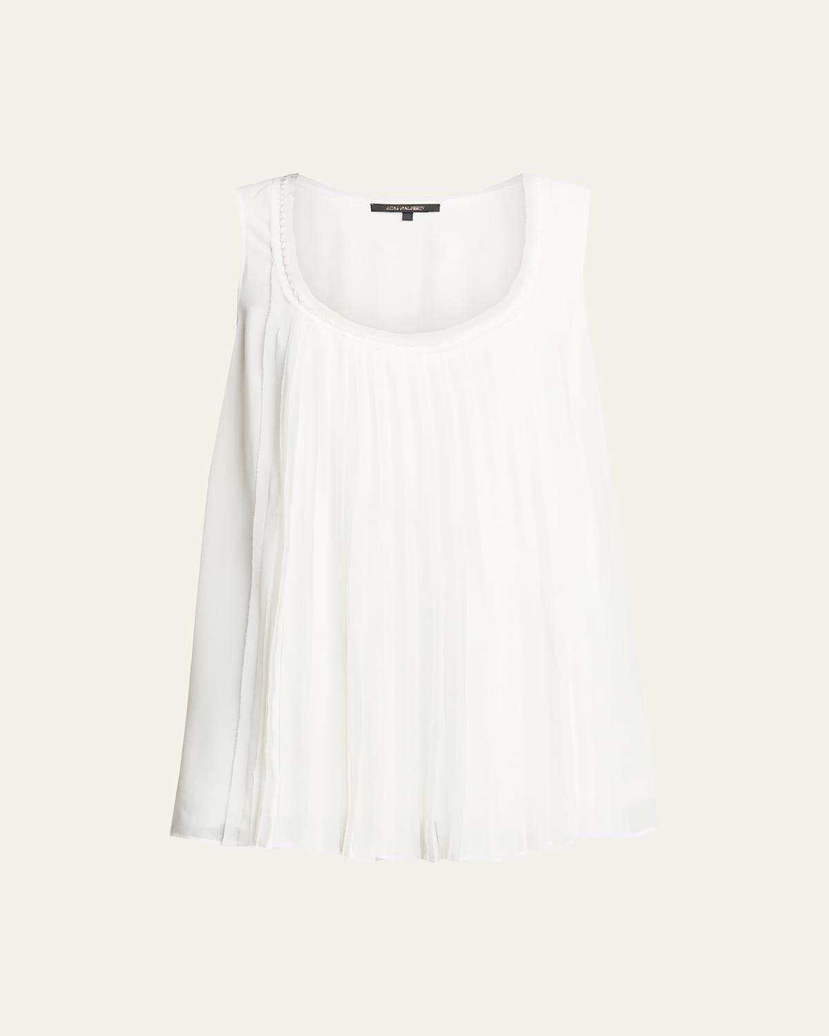 Arin Sleeveless Pleated Top