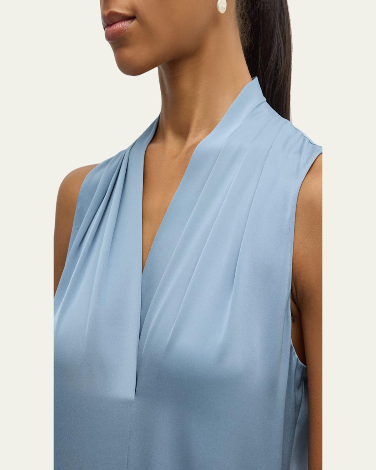 Mila Silk-Stretch Sleeveless Top