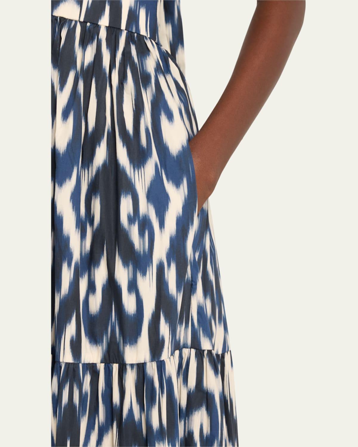 Piana Knotted Halter Cotton Poplin Maxi Dress