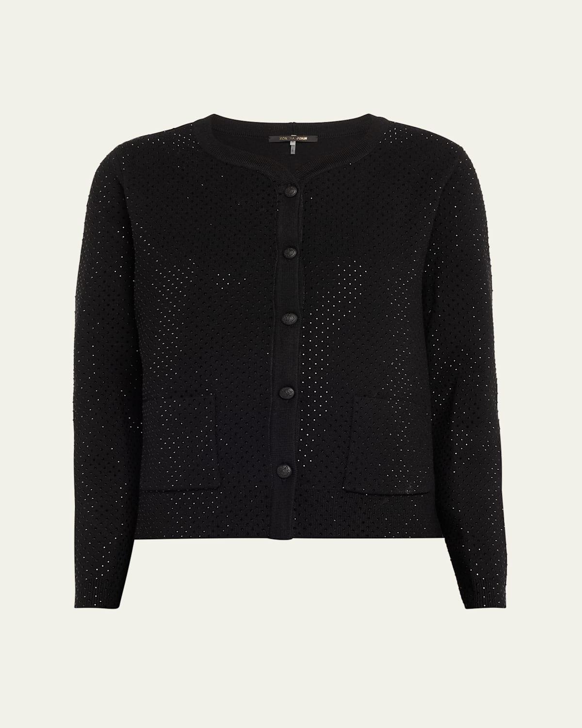 Lois Rhinestone Button-Down Sweater