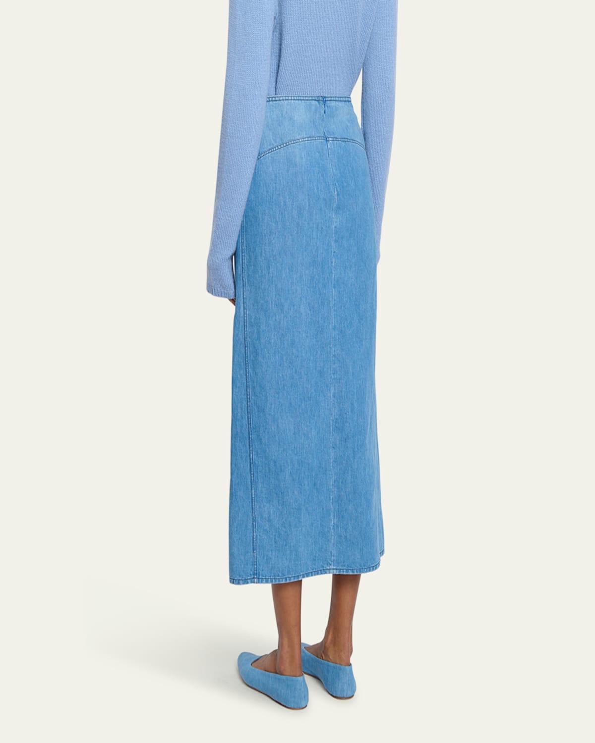 Morelos Denim Midi Skirt