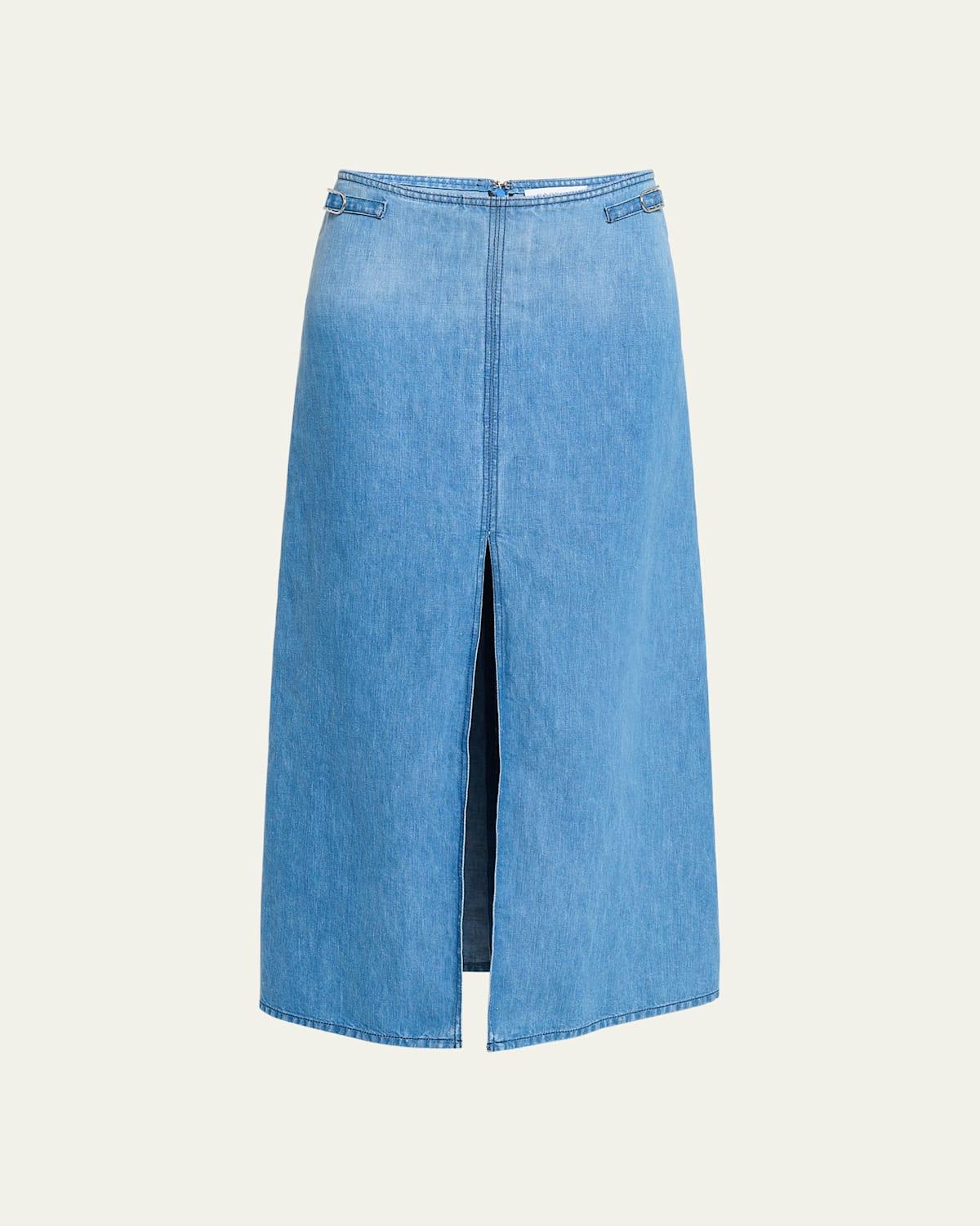 Morelos Denim Midi Skirt