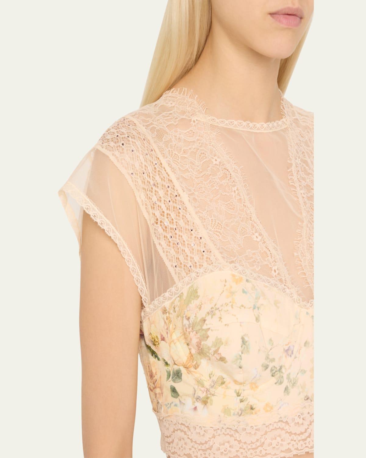 Adorned in Antiquity Lace Splice Top