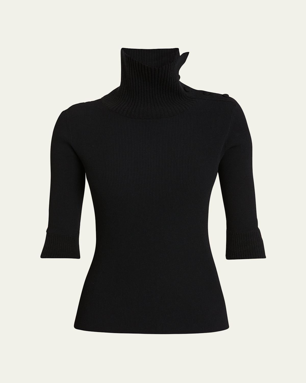 Daxton Rib-Knit Turtleneck Top