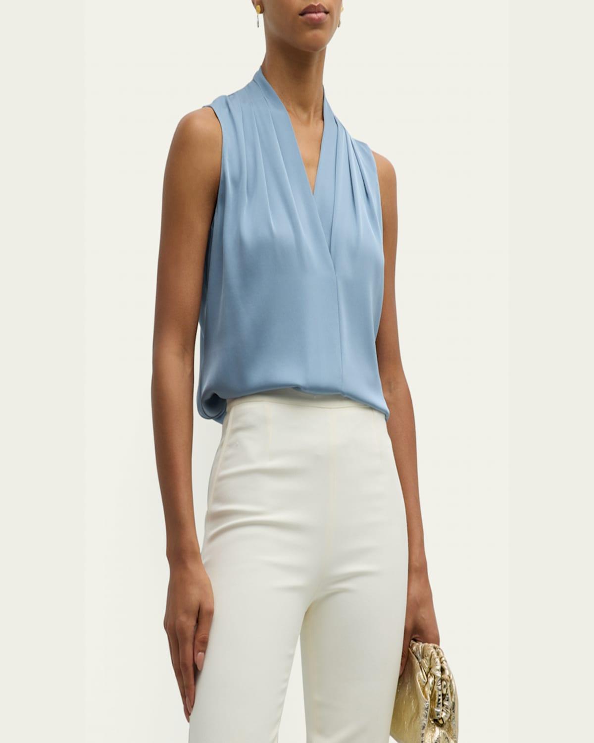 Mila Silk-Stretch Sleeveless Top