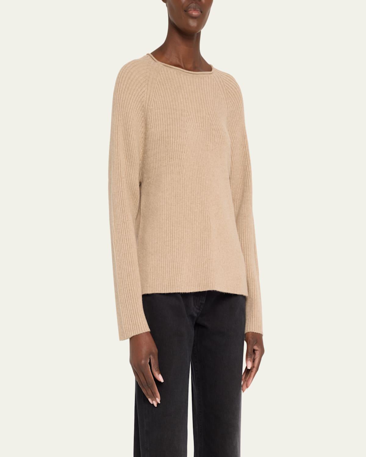 Jimi Ribbed Raglan-Sleeve Sweater