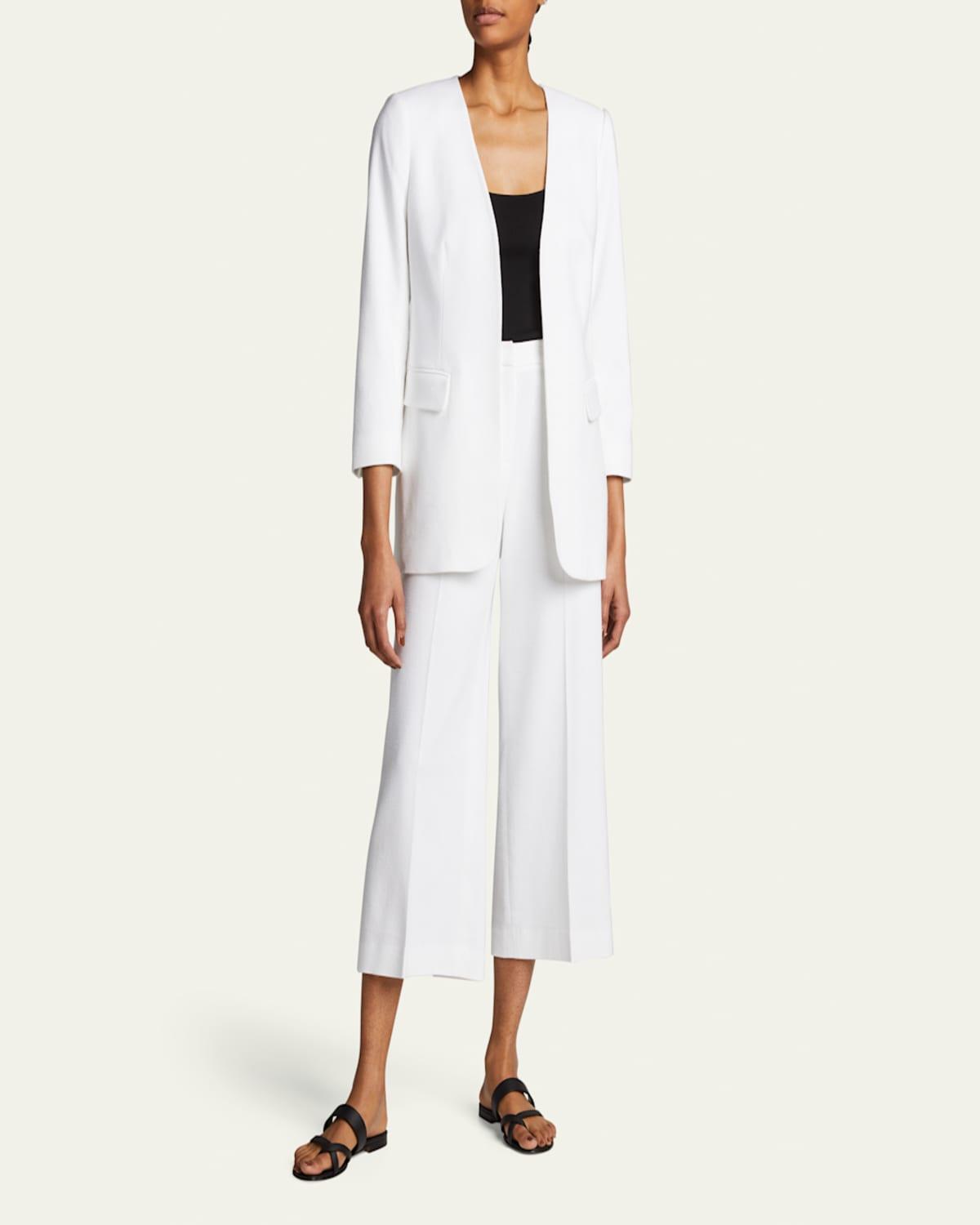 Eleanor Open-Front Crepe Jacket