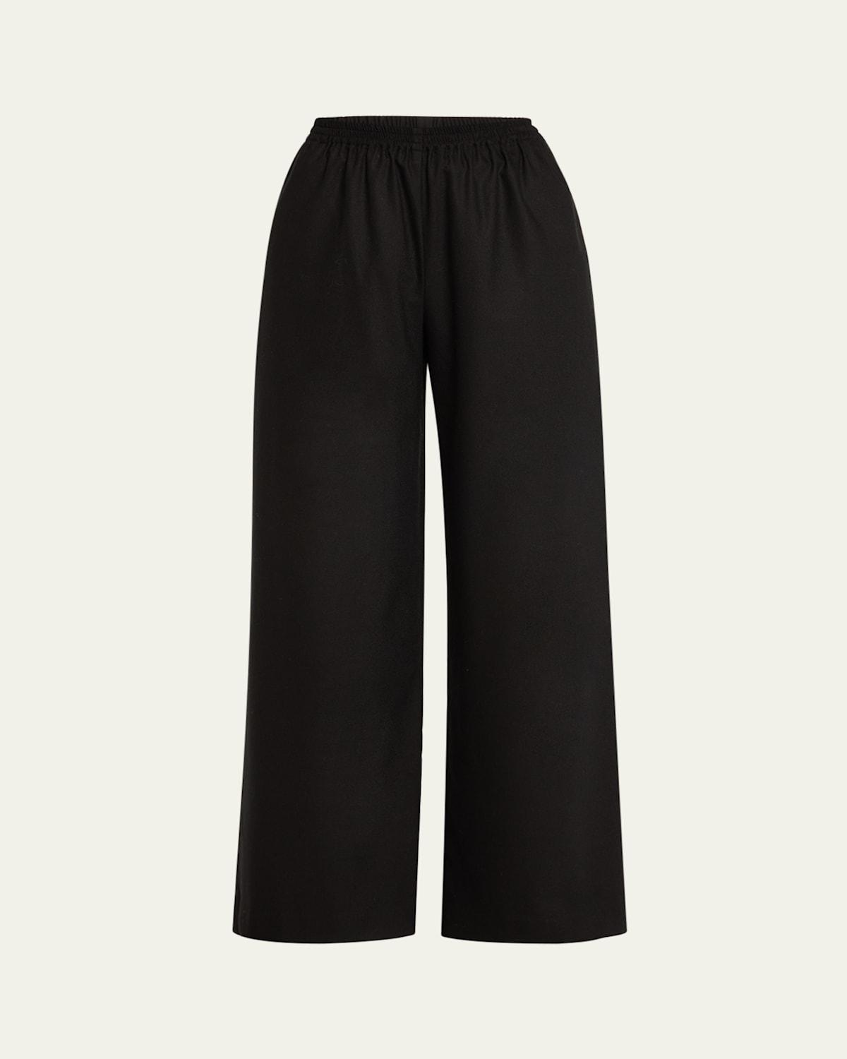 Cashmere-Blend Flared Trousers