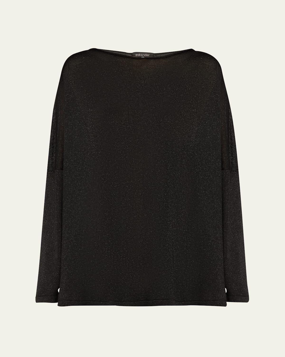 Slim Sleeve Slash Neck Sweater (Mid Plus Length)