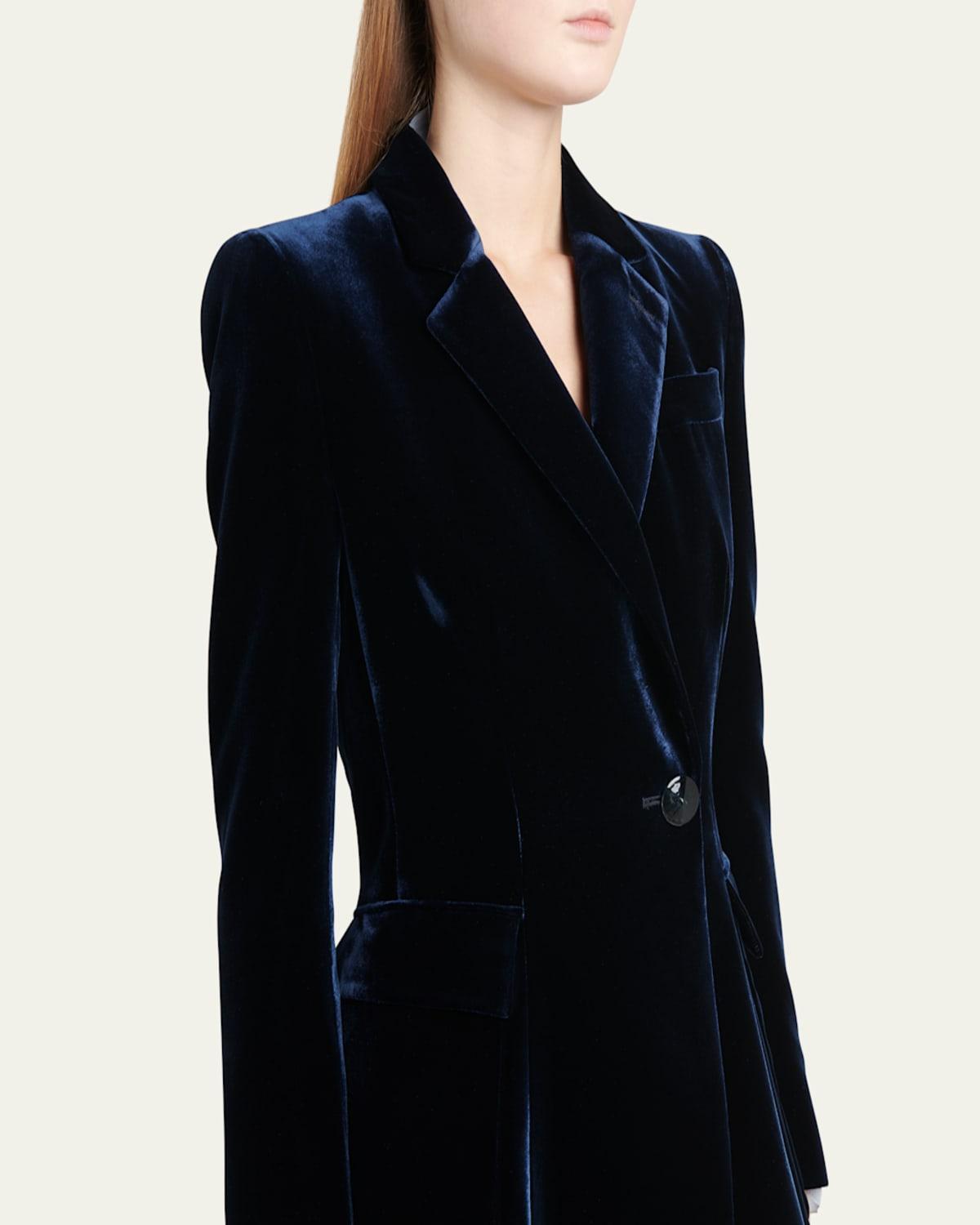 Tailored Velvet Blazer Jacket