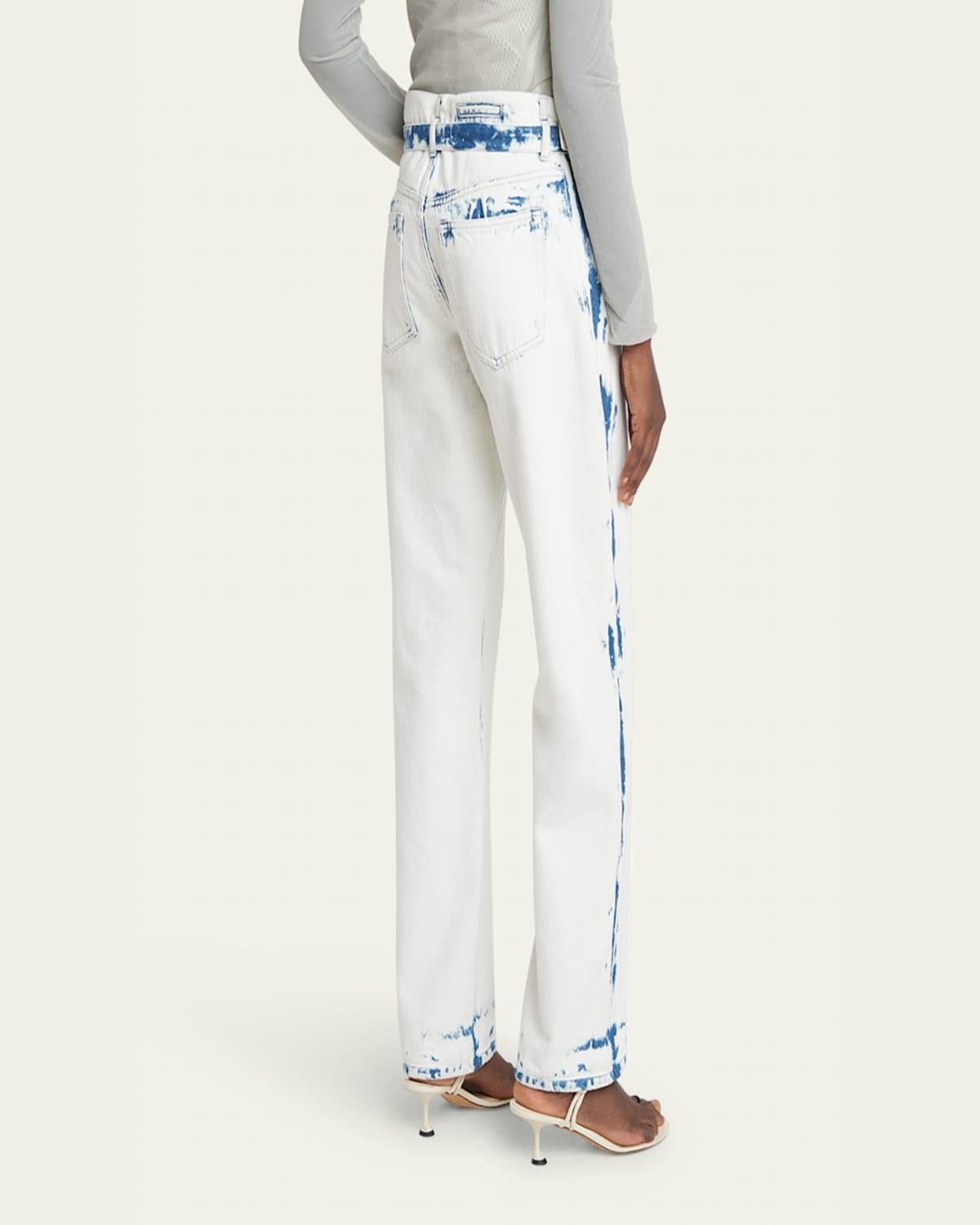 Ellsworth Bleached Boyfriend Jeans with Belt