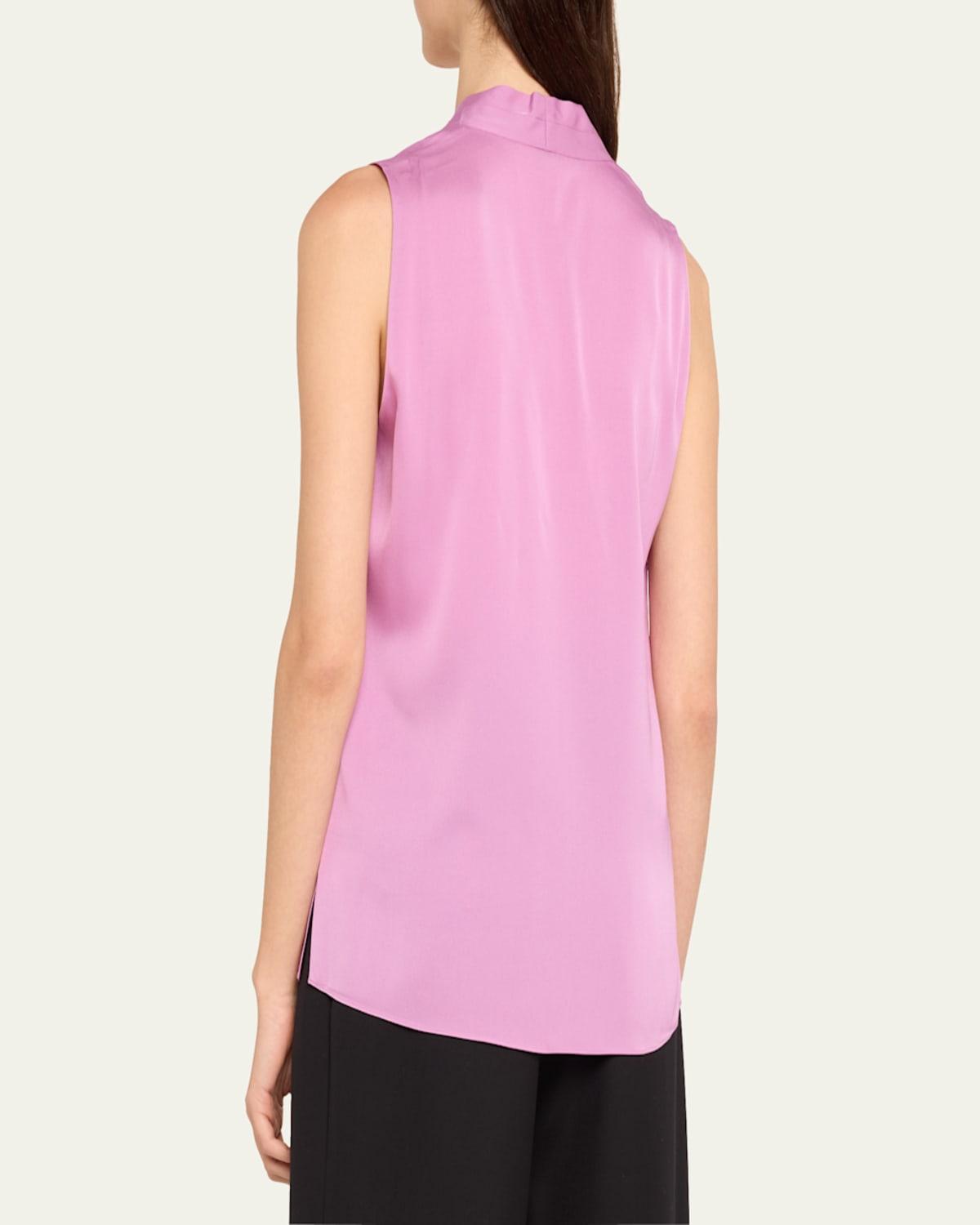 Mila Silk-Stretch Sleeveless Top