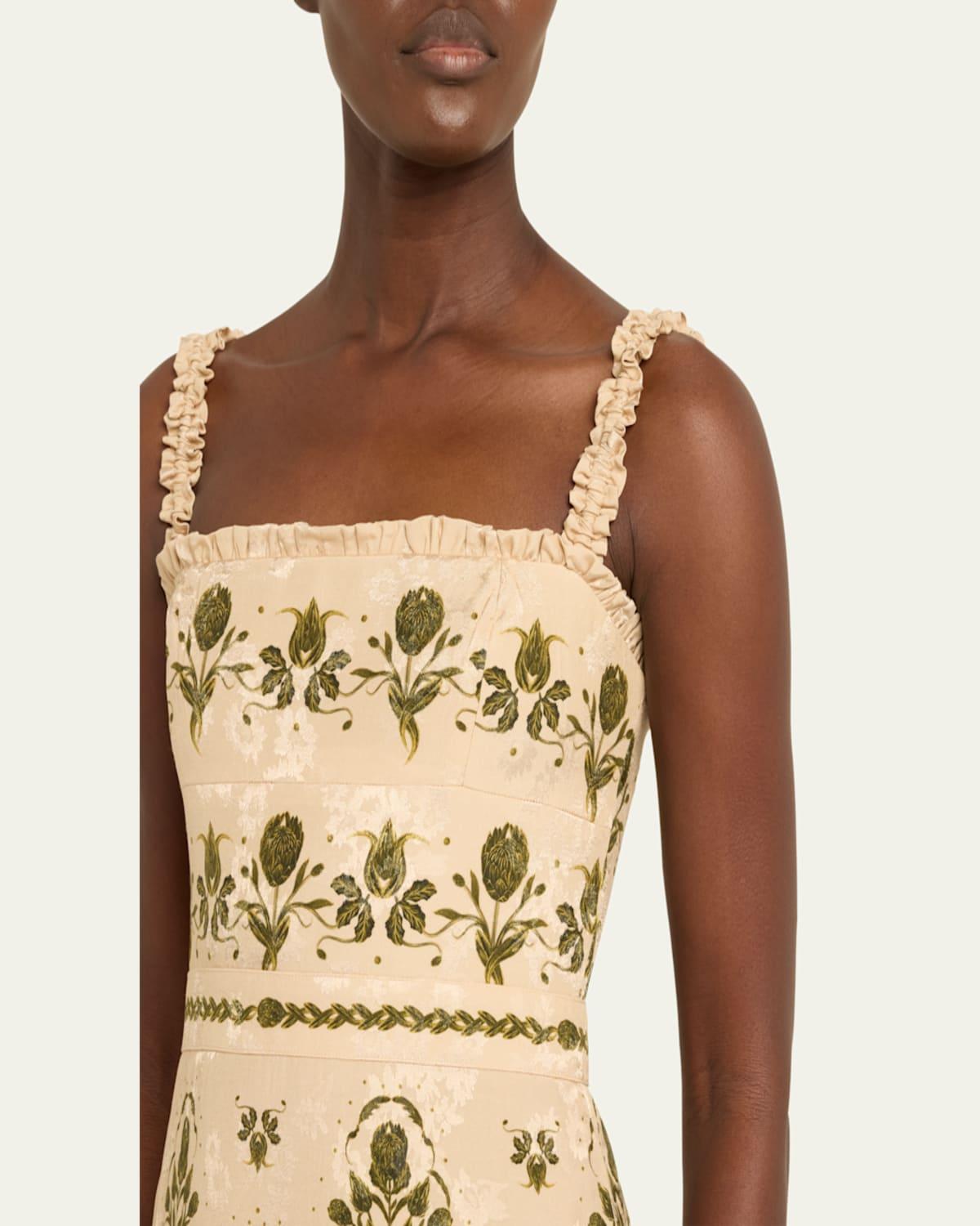 Nispero Relato Embroidered Maxi Dress