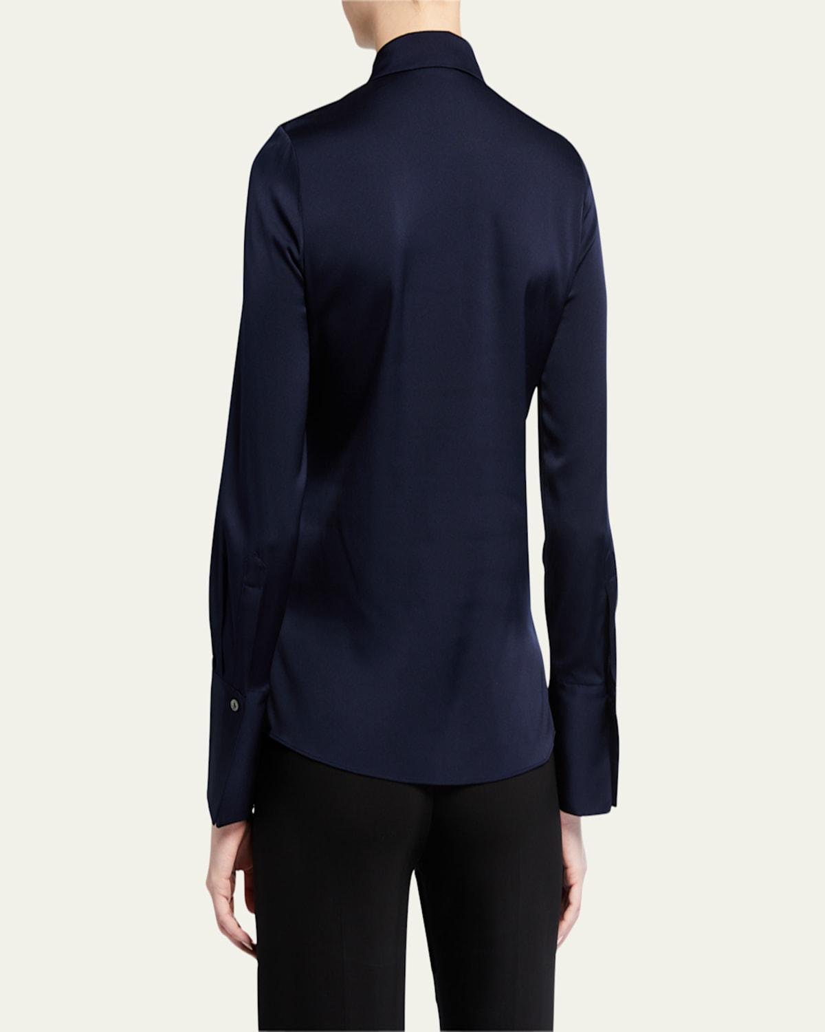 Rebekah Long-Sleeve Silk Blouse