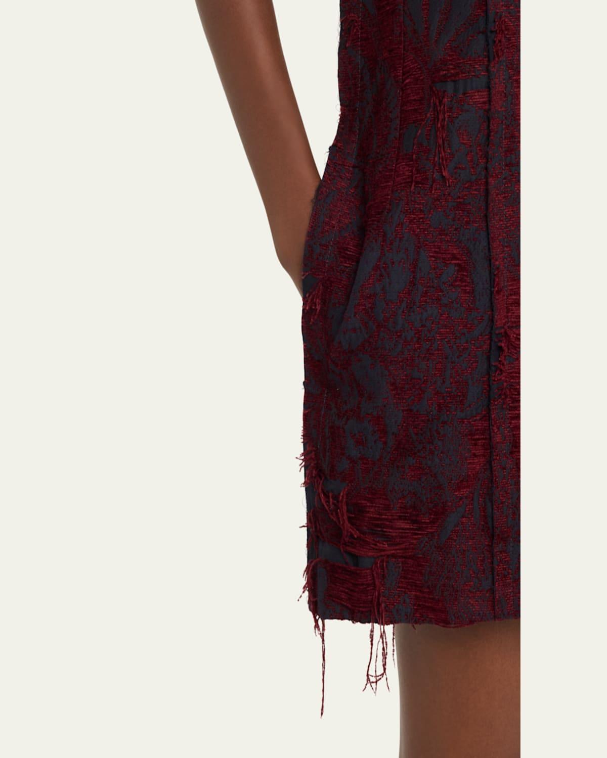 Chenille Jacquard Mini Shift Dress