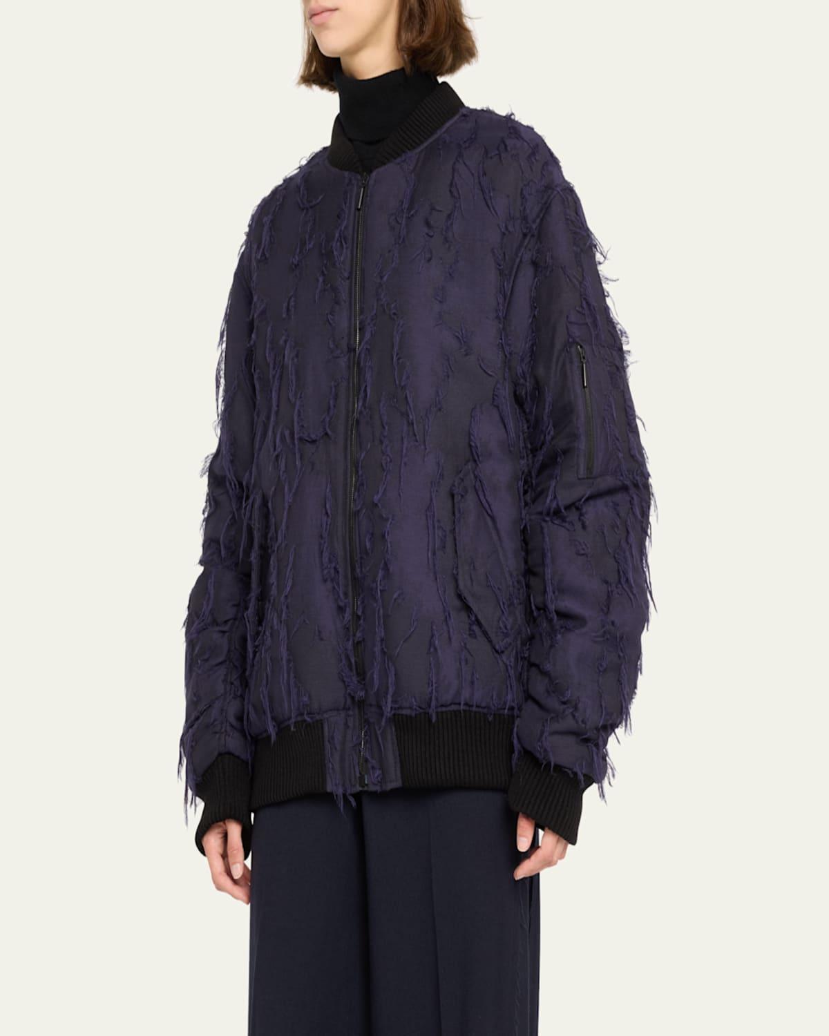 Fray Jacquard Bomber Jacket