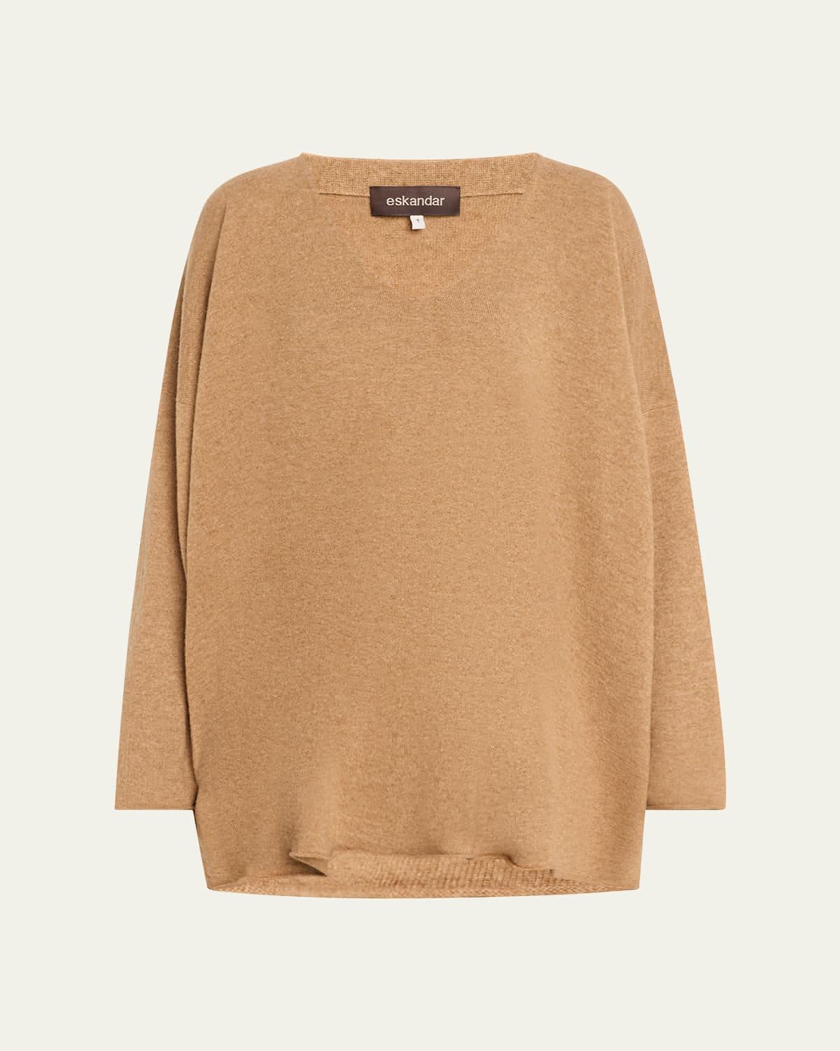 A-Line V-Neck Sweater (Long Length)