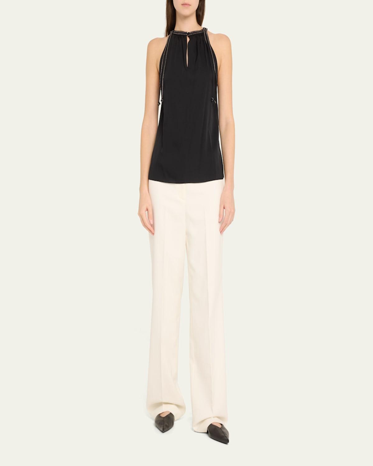 Misty Mid-Rise Straight-Leg Pants