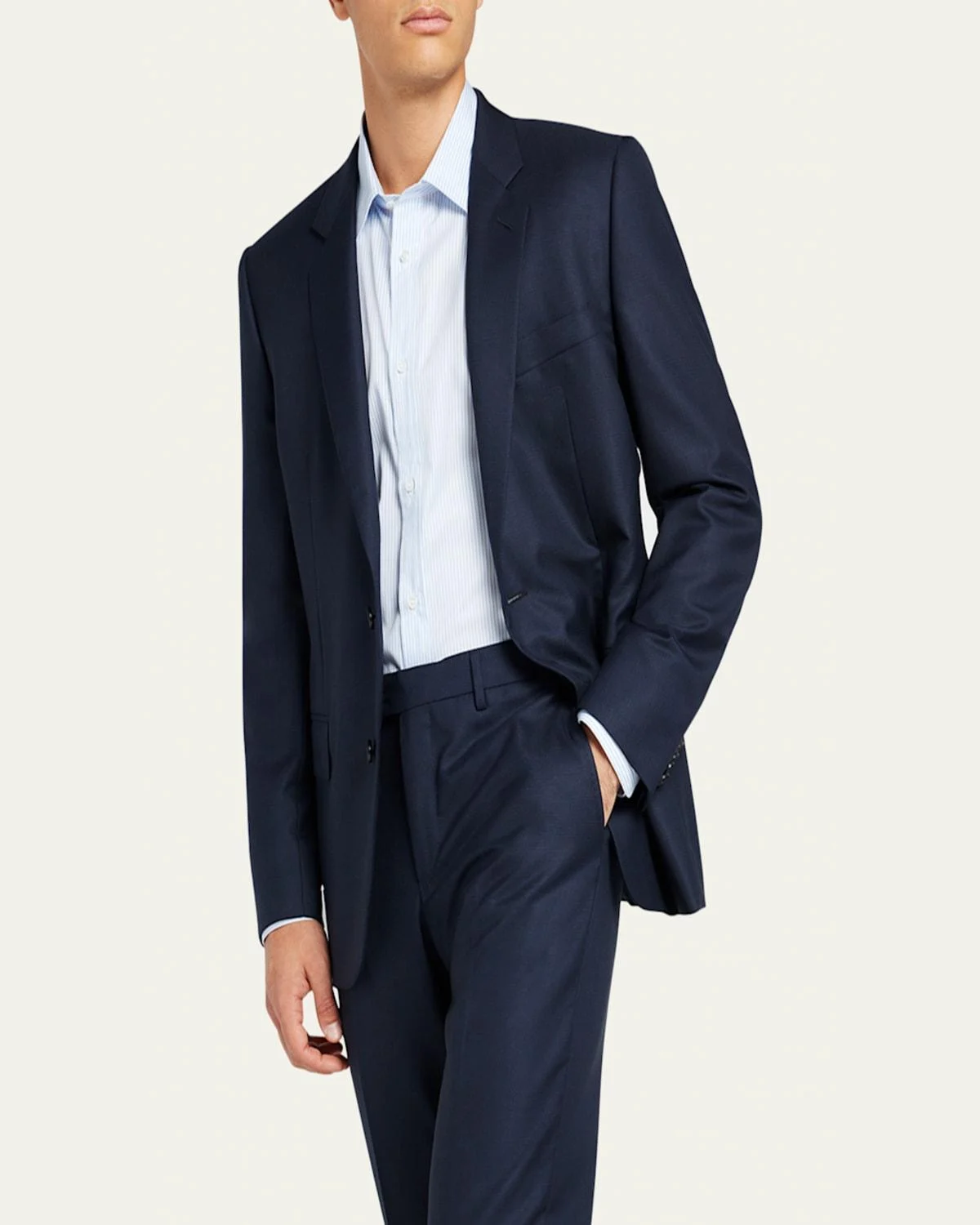 Men's Modern-Fit Wool Two-Button Suit