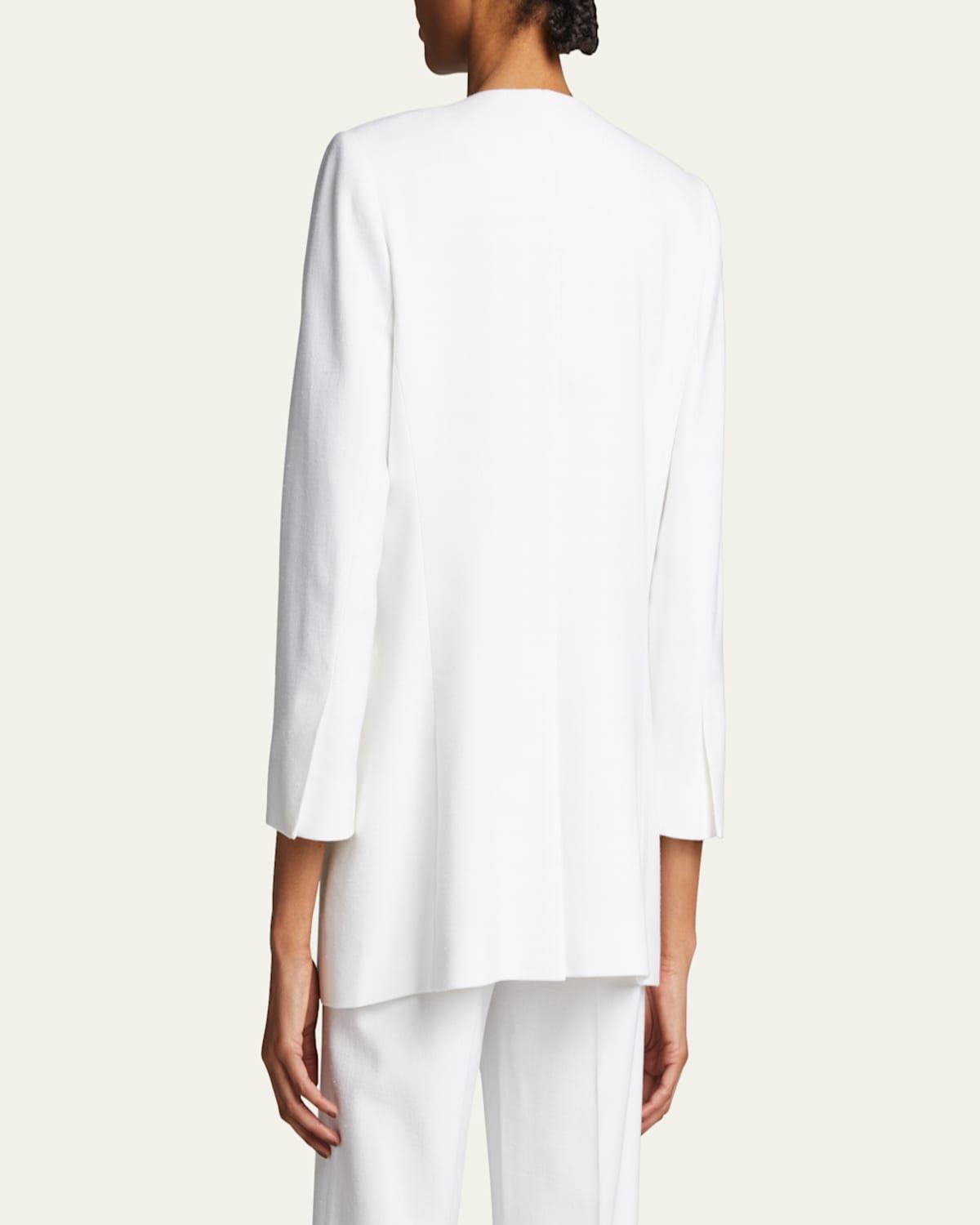 Eleanor Open-Front Crepe Jacket