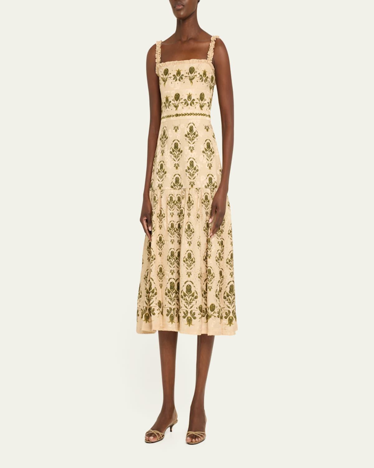 Nispero Relato Embroidered Maxi Dress