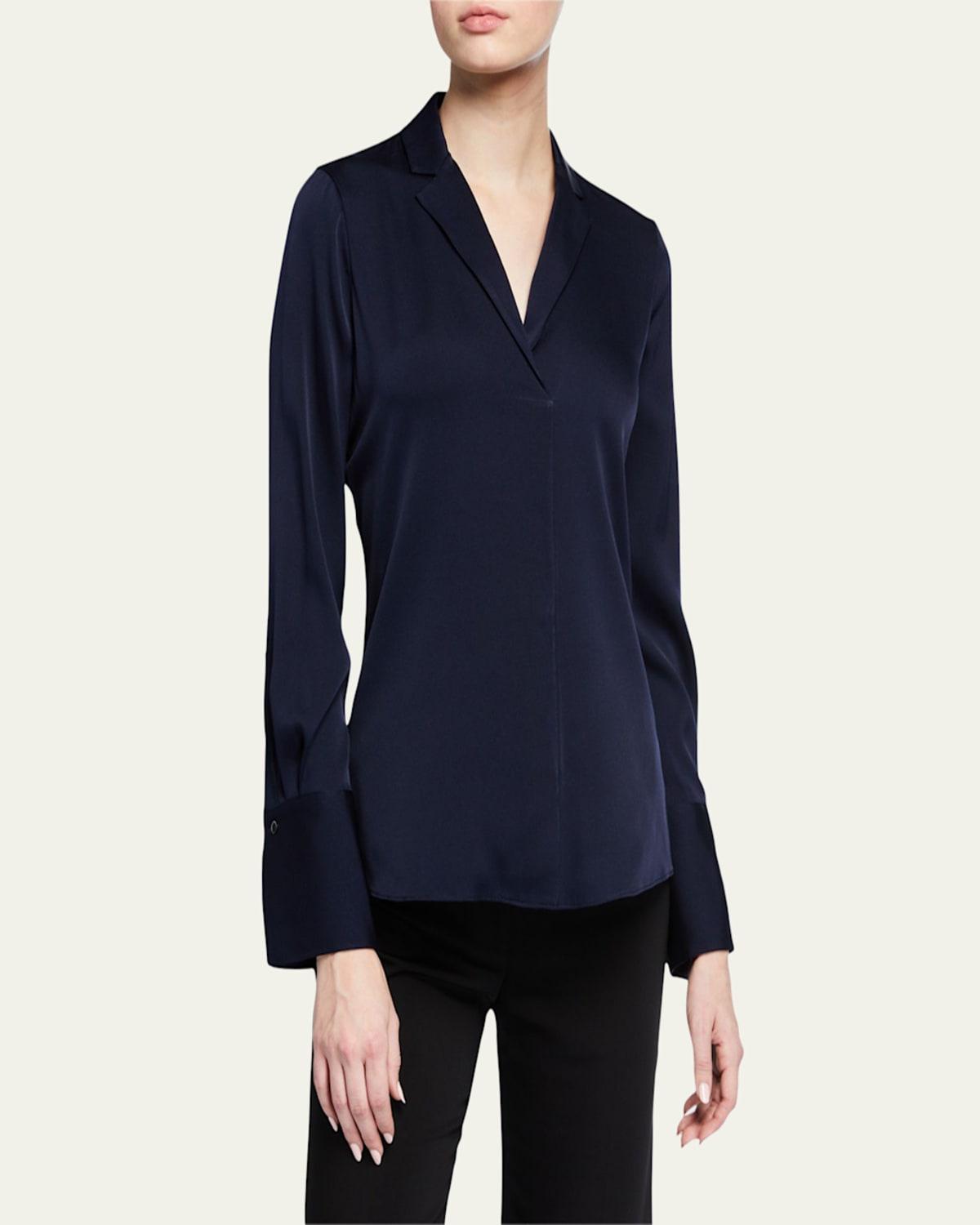 Rebekah Long-Sleeve Silk Blouse