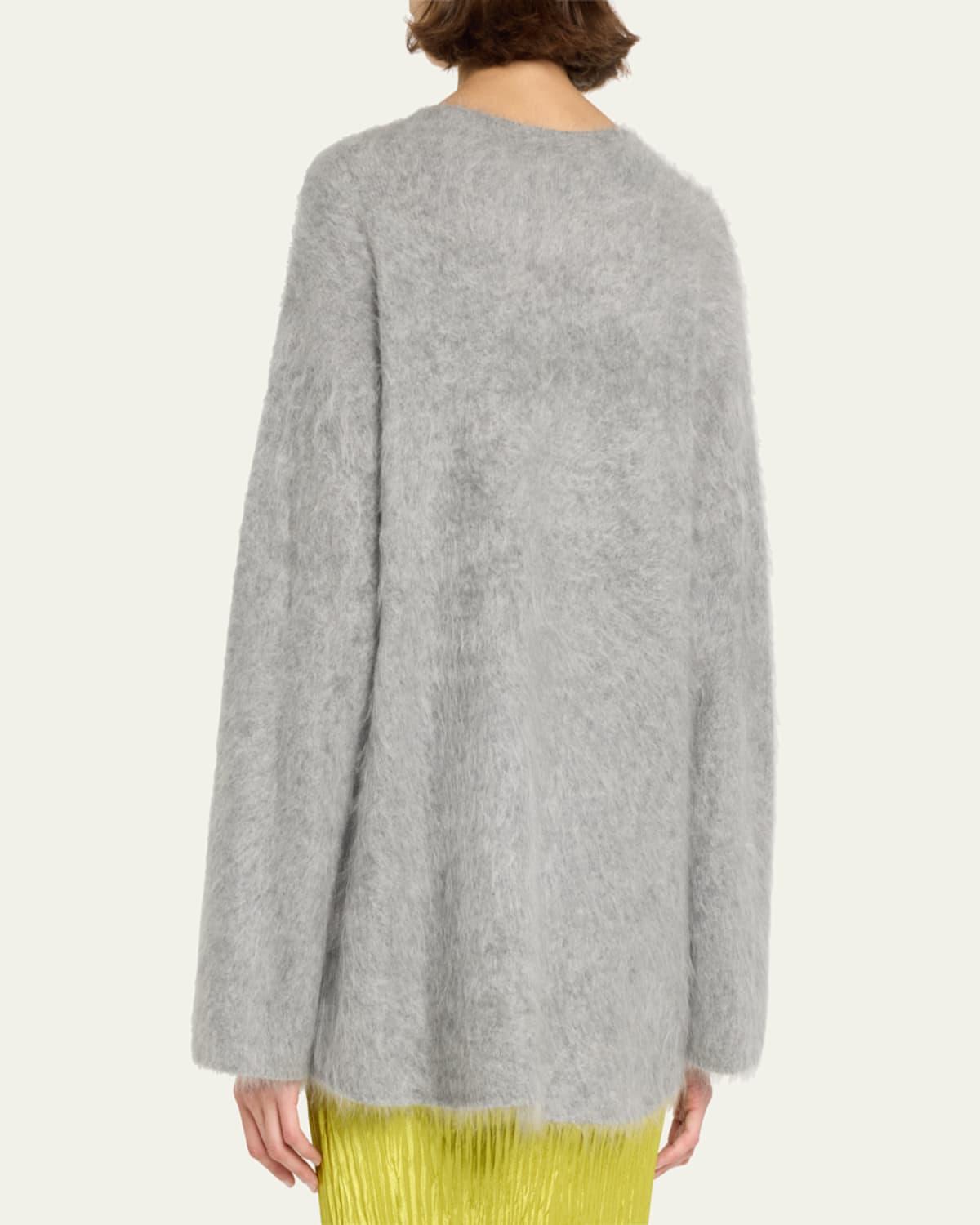 Brushed Cashmere Knit Crewneck Sweater