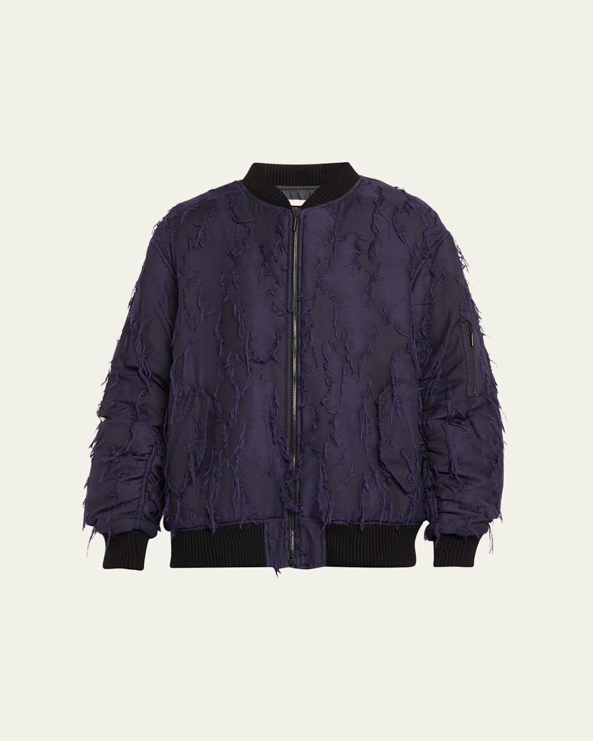 Fray Jacquard Bomber Jacket