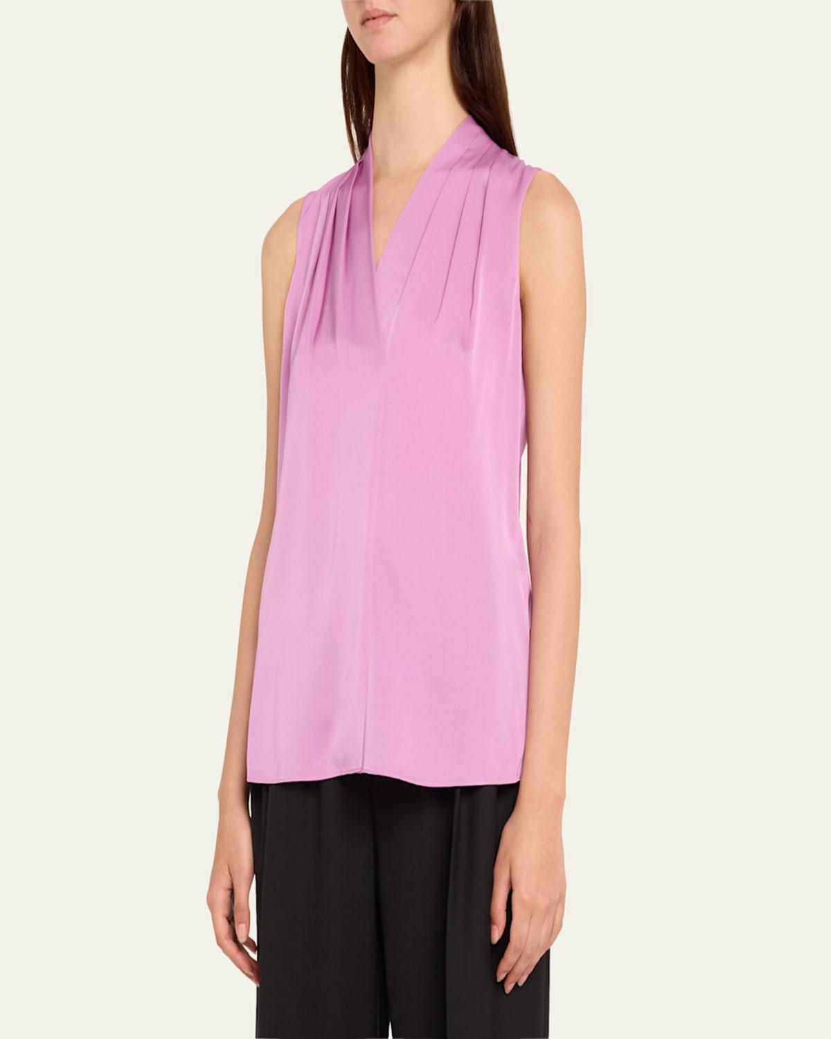 Mila Silk-Stretch Sleeveless Top