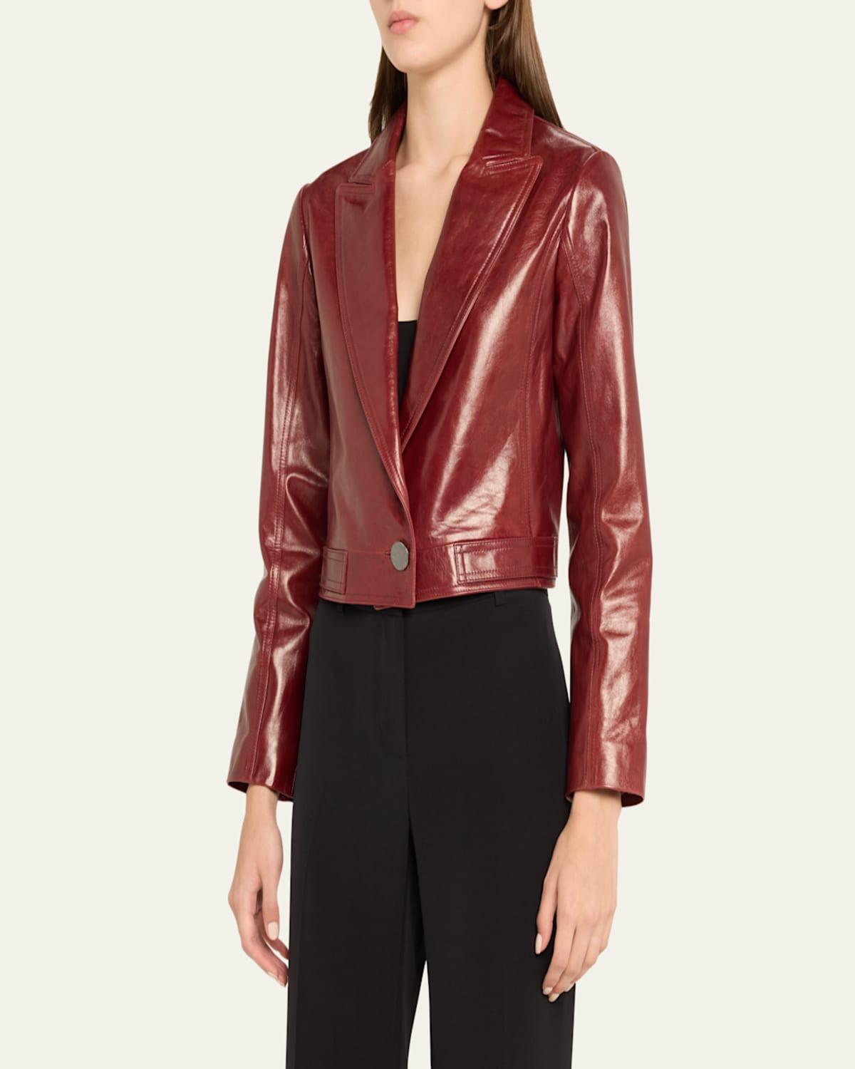 Astra Cropped Leather Jacket