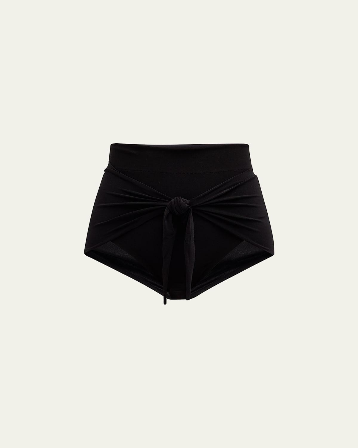 Diaper Tie-Front High-Waist Bikini Bottom